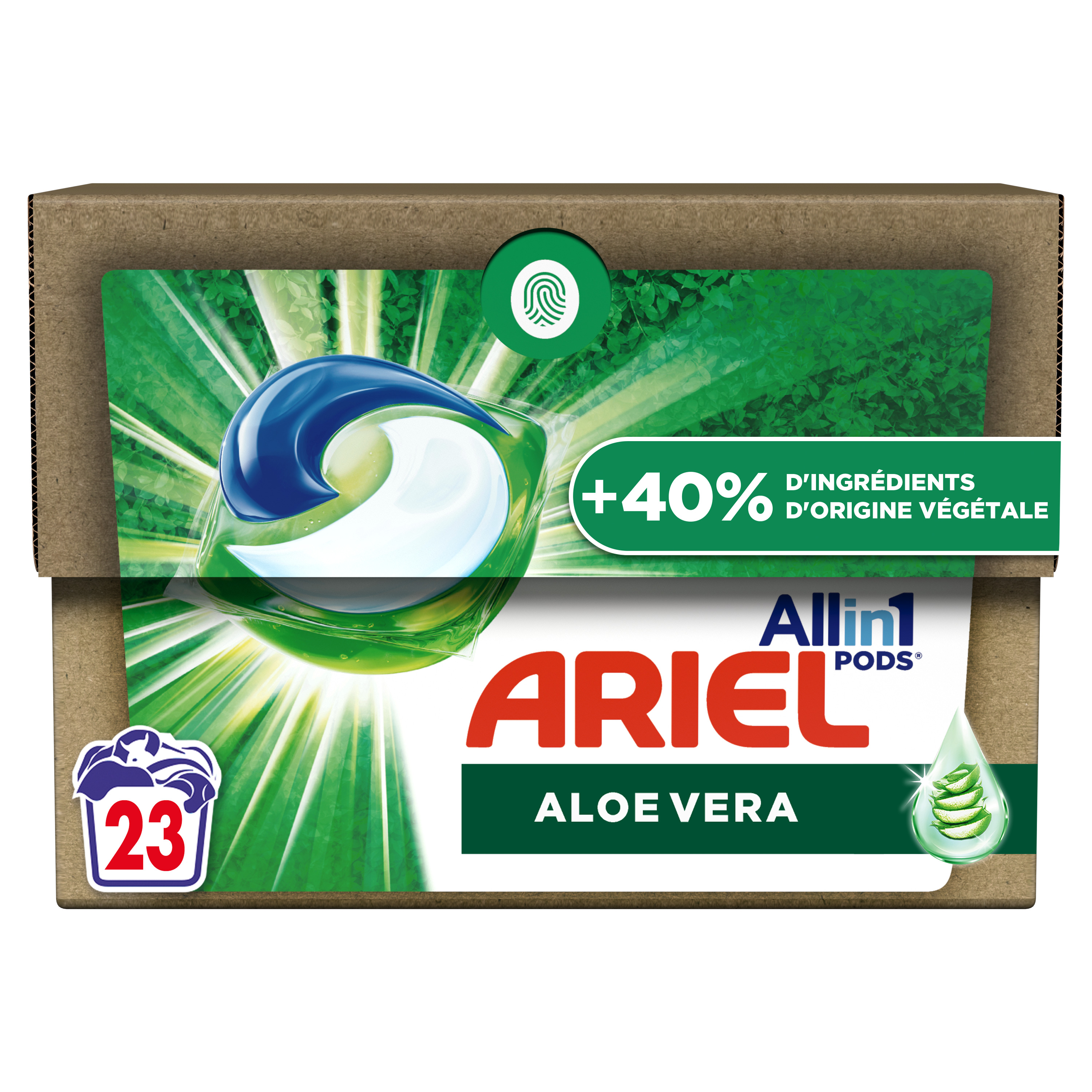 Lessive capsules Ariel Pods 3 en 1 Alpine, boite de 33 doses