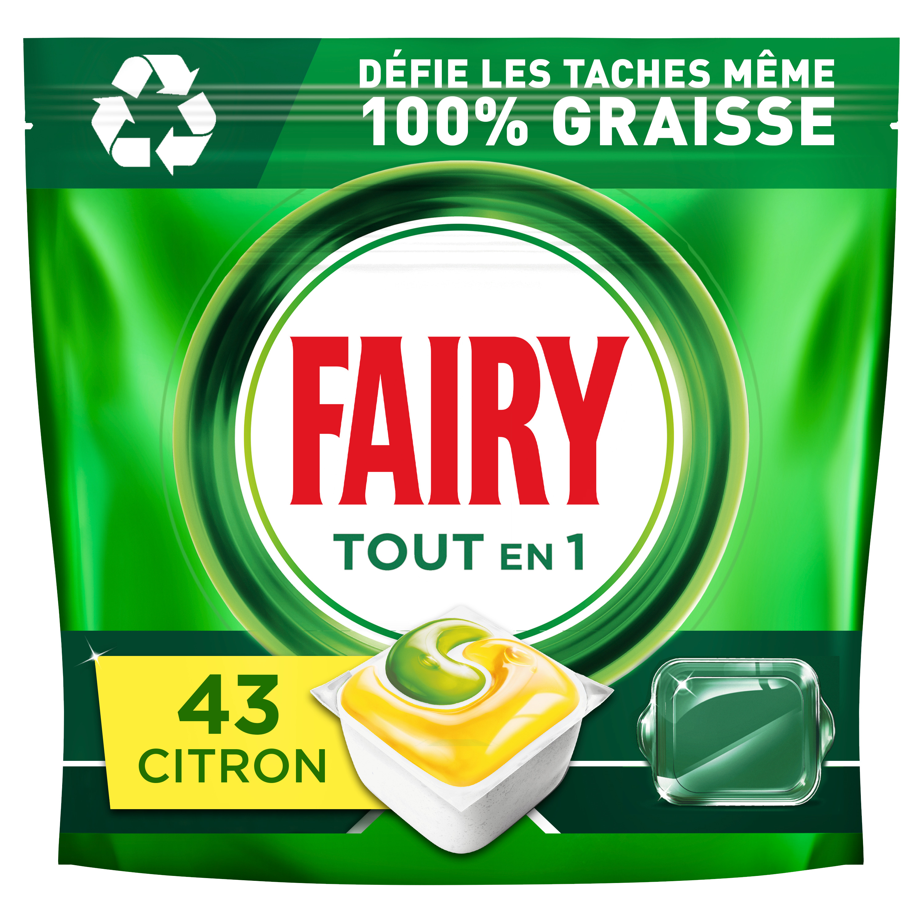Fairy Lemon Tablette lave-vaisselle tout-en-1 100 g