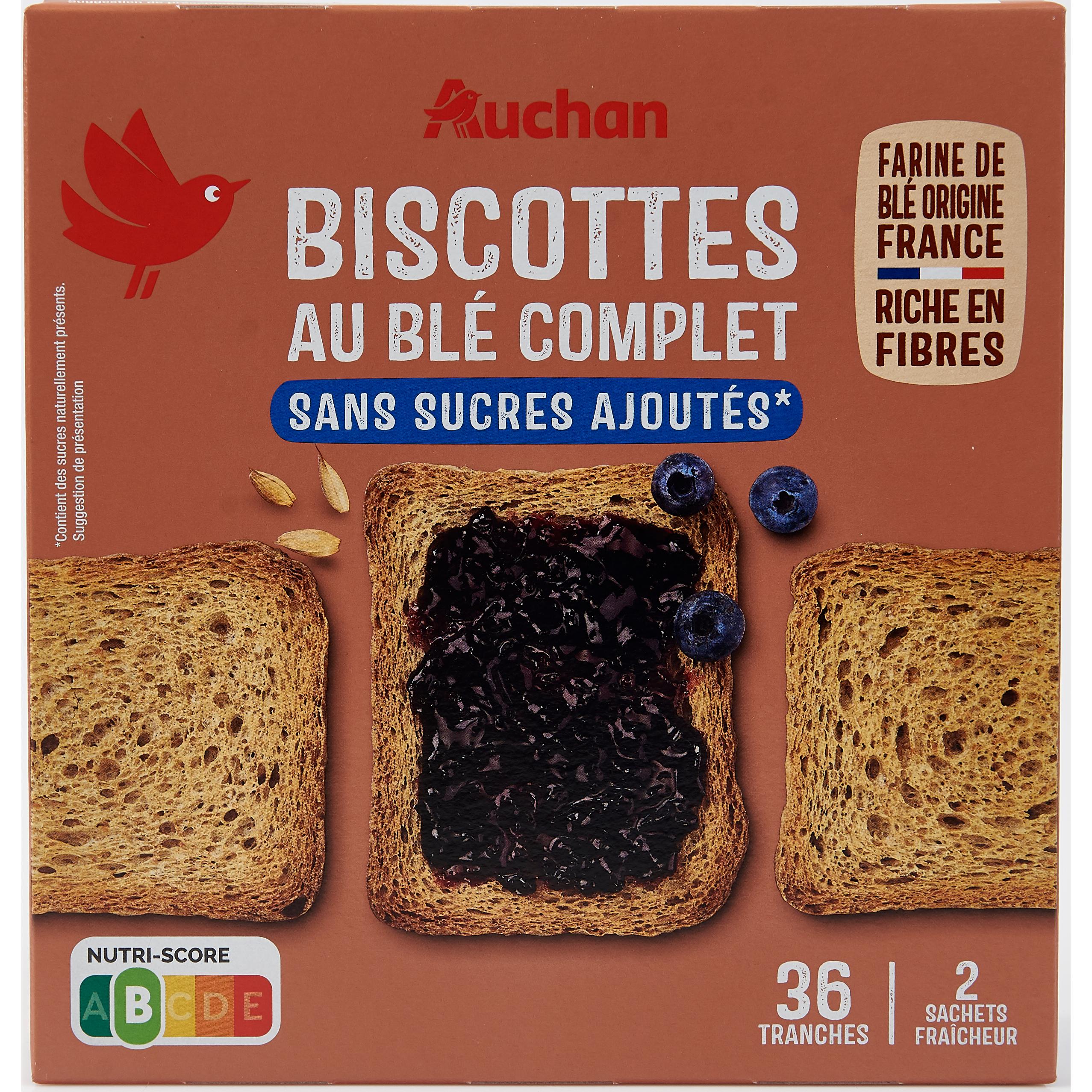 Biscottes Blé complet - Carrefour - 300 g