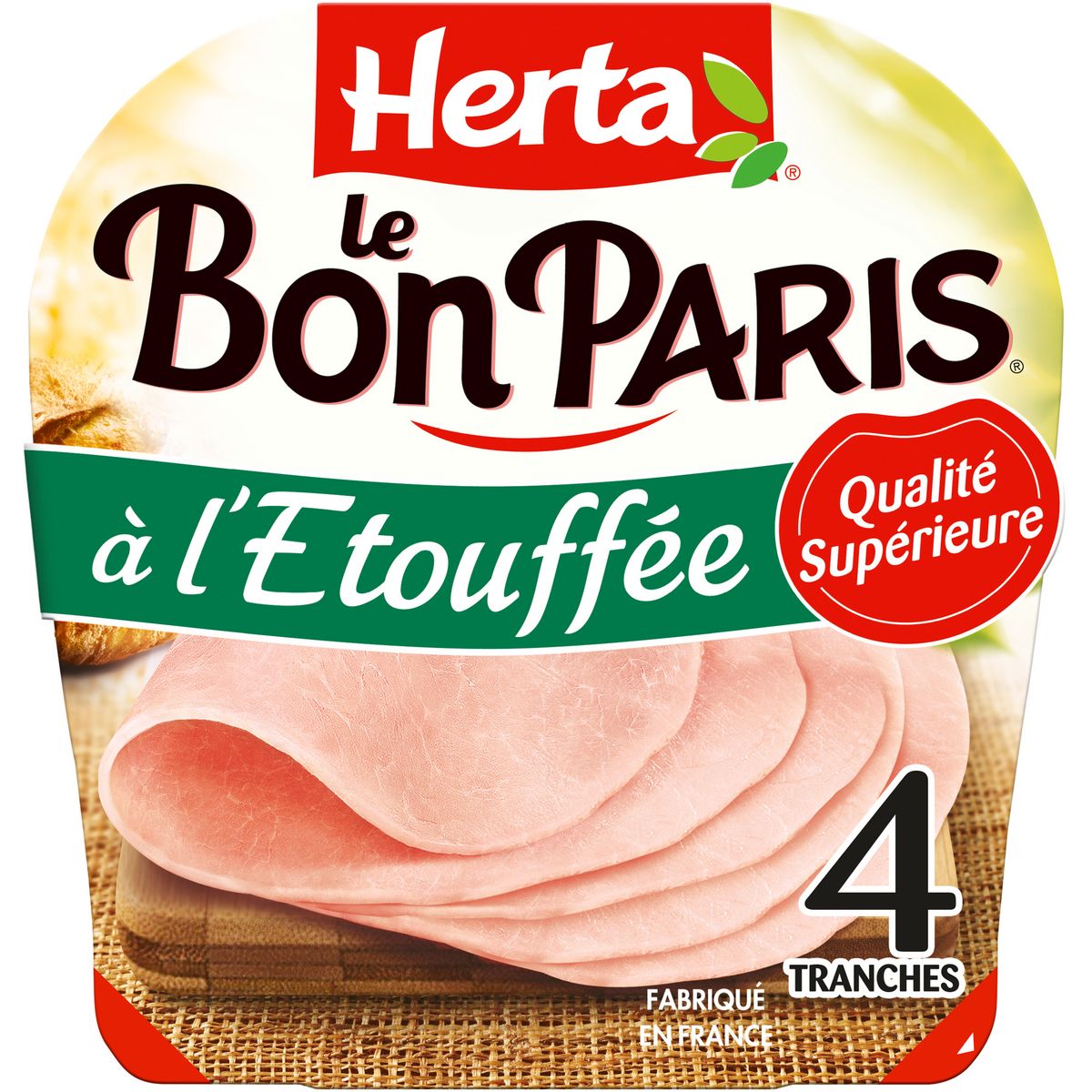 HERTA Le Bon Paris Jambon cuit à l'étouffée 4 tranches 170g