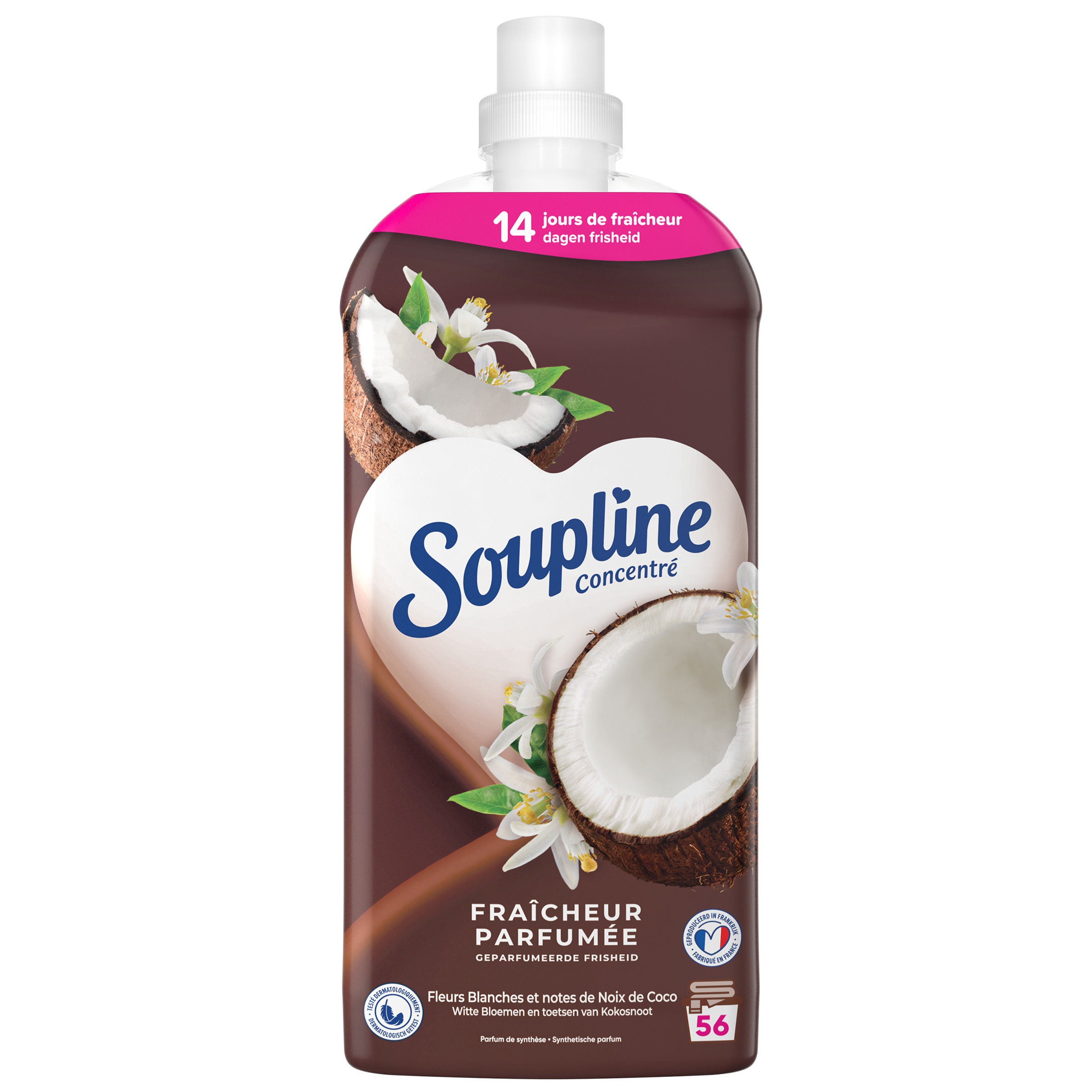 Promo Soupline (1)assouplissant concentré fraîcheur parfumée noix de coco  chez Cora