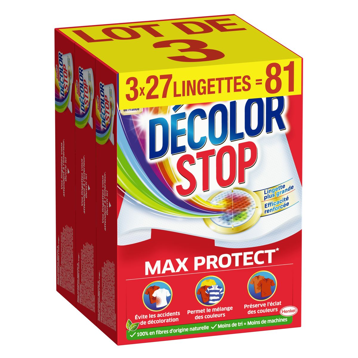 DECOLOR STOP Lingette anti-décoloration max protect 3x27 lingettes