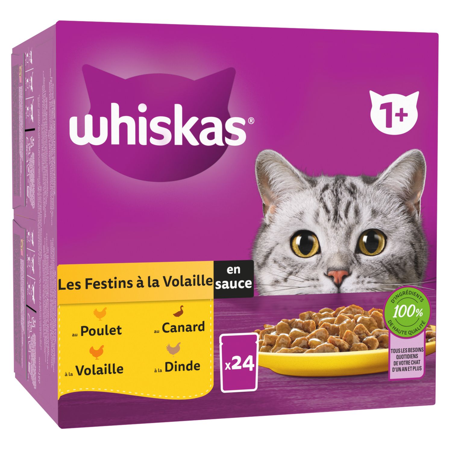 Pâté Goût Poulet pour Chat Stérilisé Les Repas Plaisir 100g