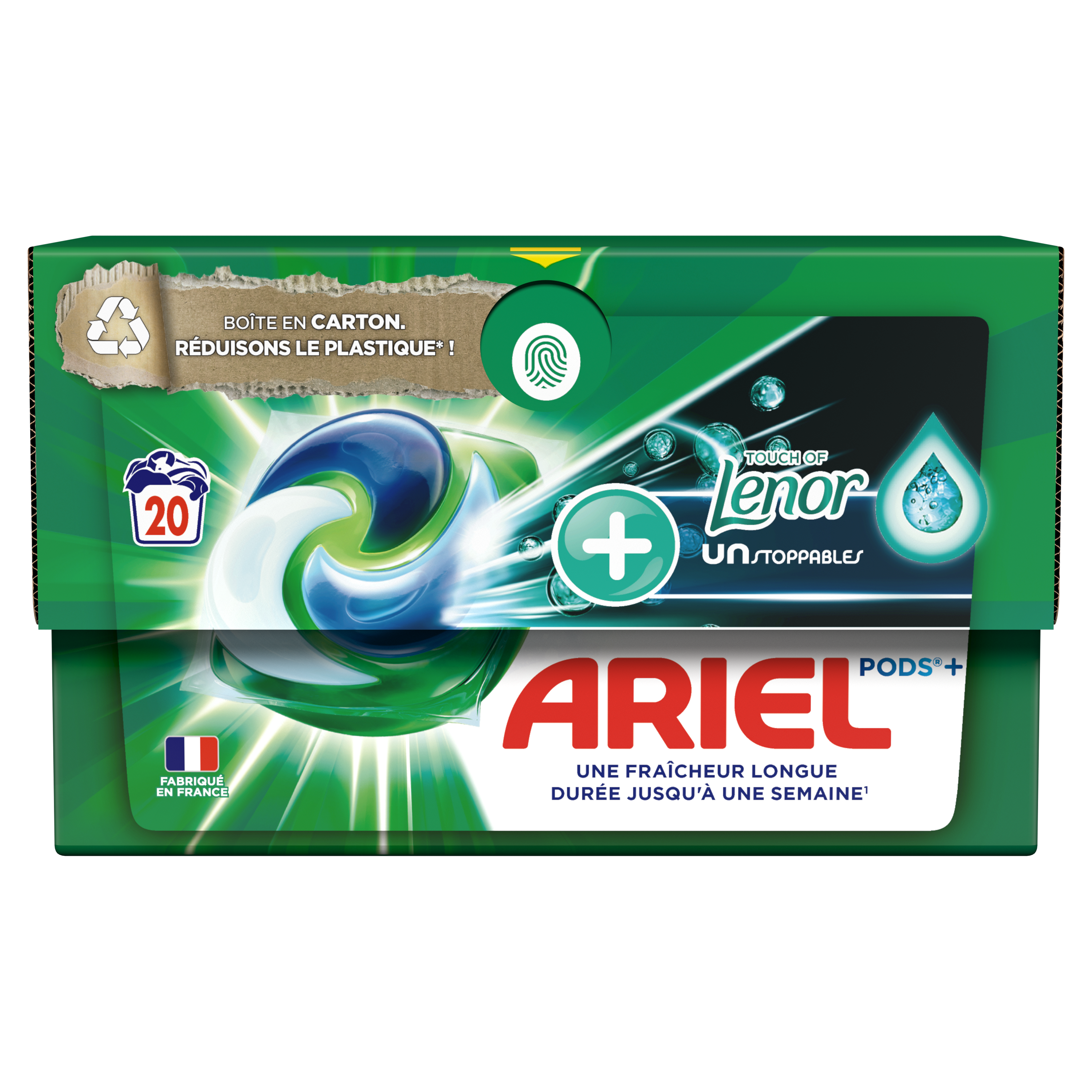Ariel Pods+ - Lessive Liq Caps - +Unst Touche de Lenor - Couleur
