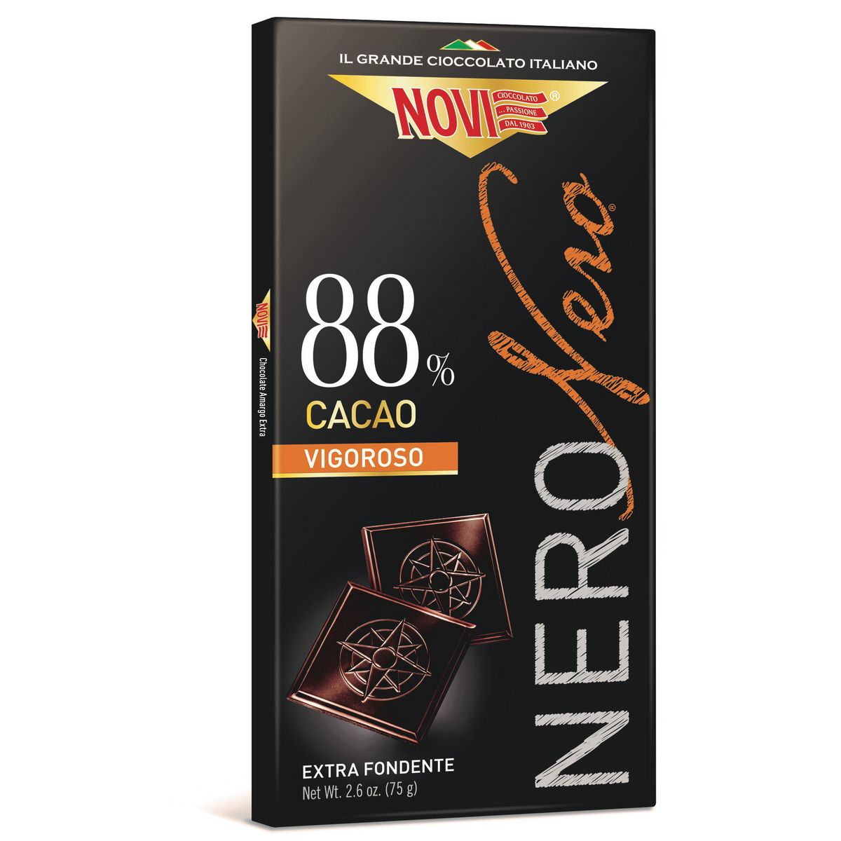 NOVI Tablette de chocolat noir dégustation 88% 75g