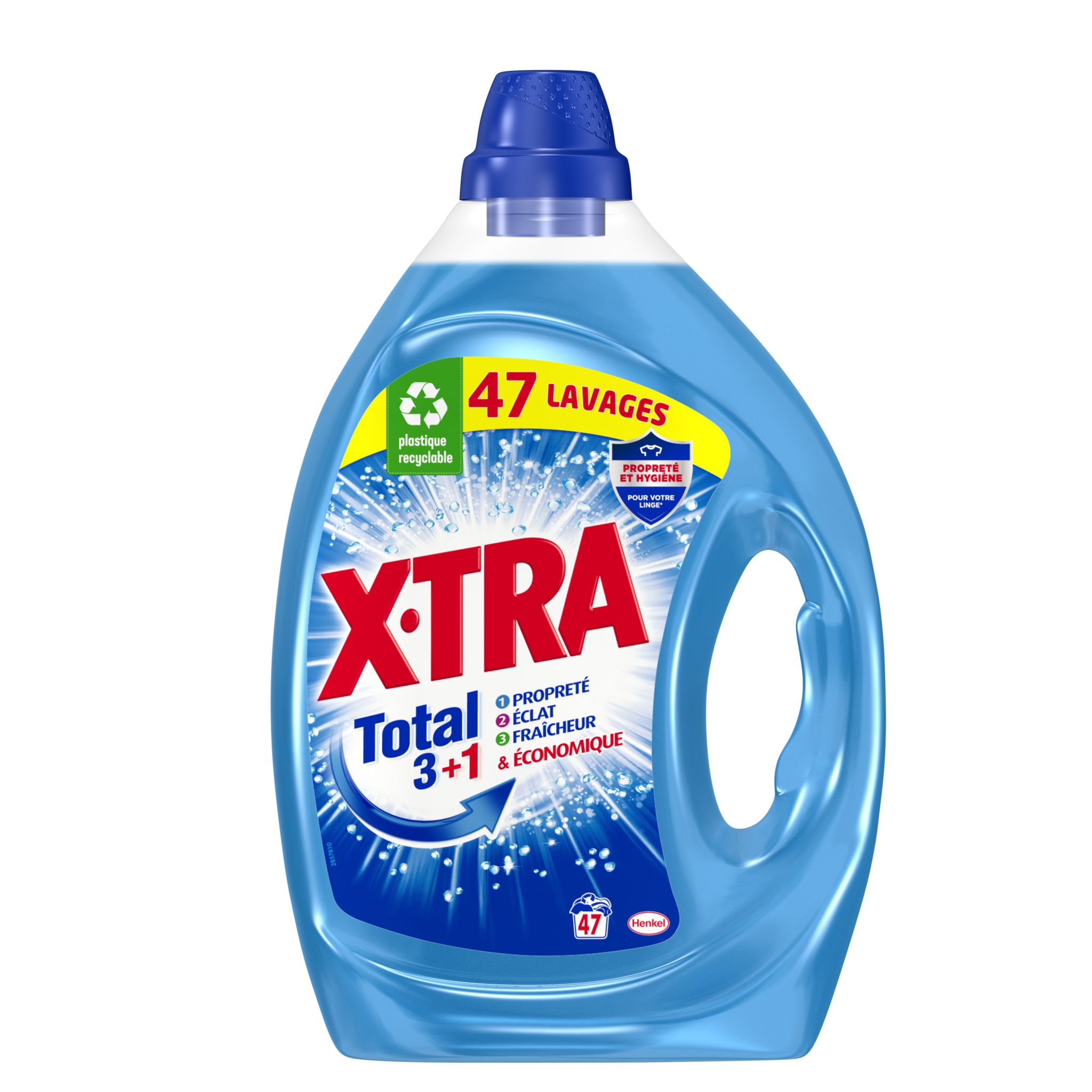 X•Tra Total - 47 lavages - Lessive liquide - 4en1 - Savon de