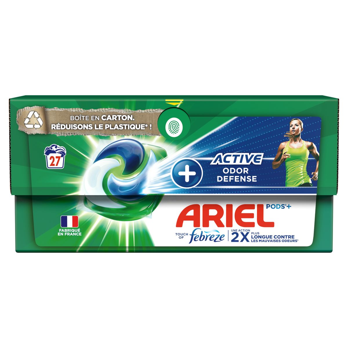 ARIEL Pods lessive capsules tout en 1 original 20 capsules pas cher 