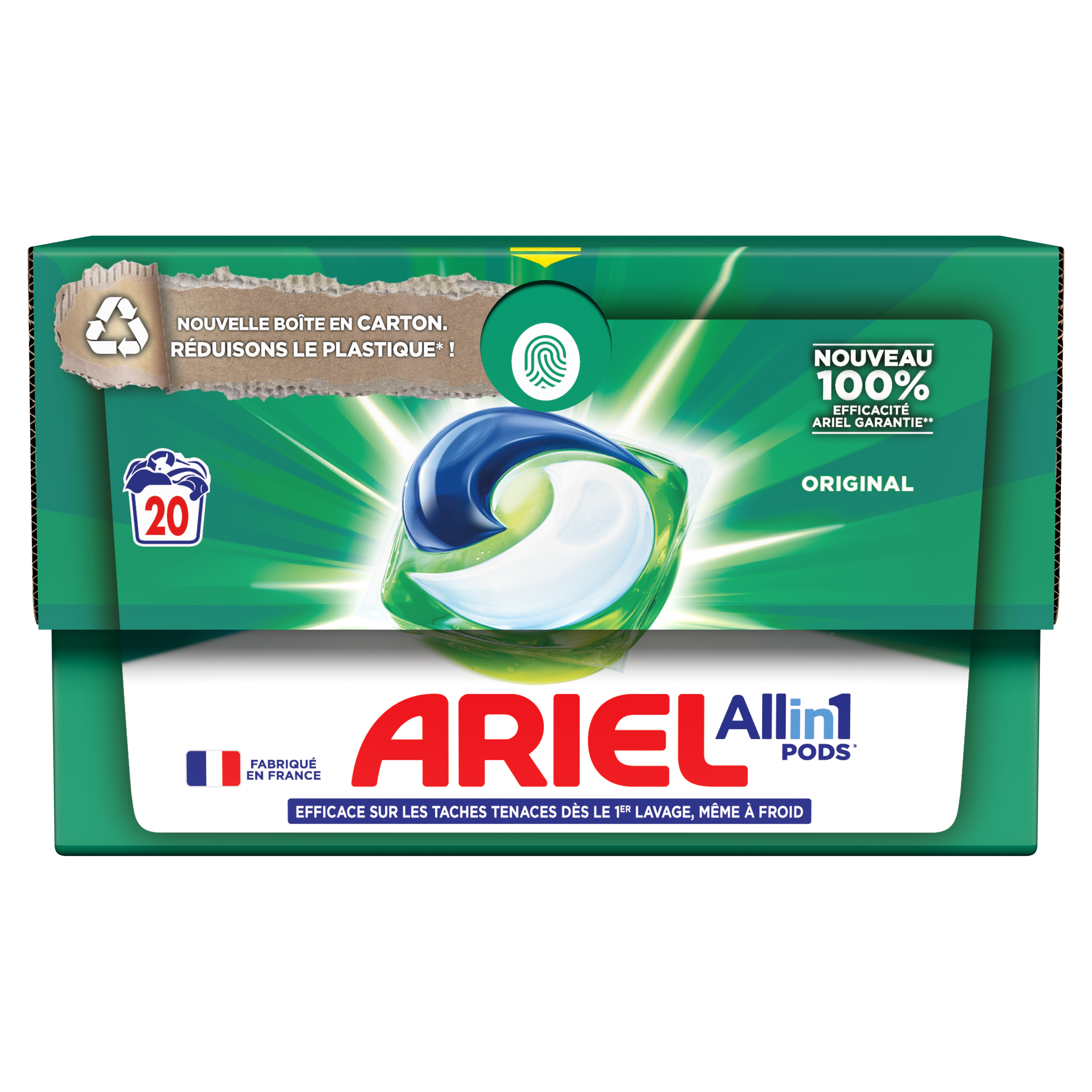 Boîte de 27 capsules de lessive Ariel Pods - Différents parfums