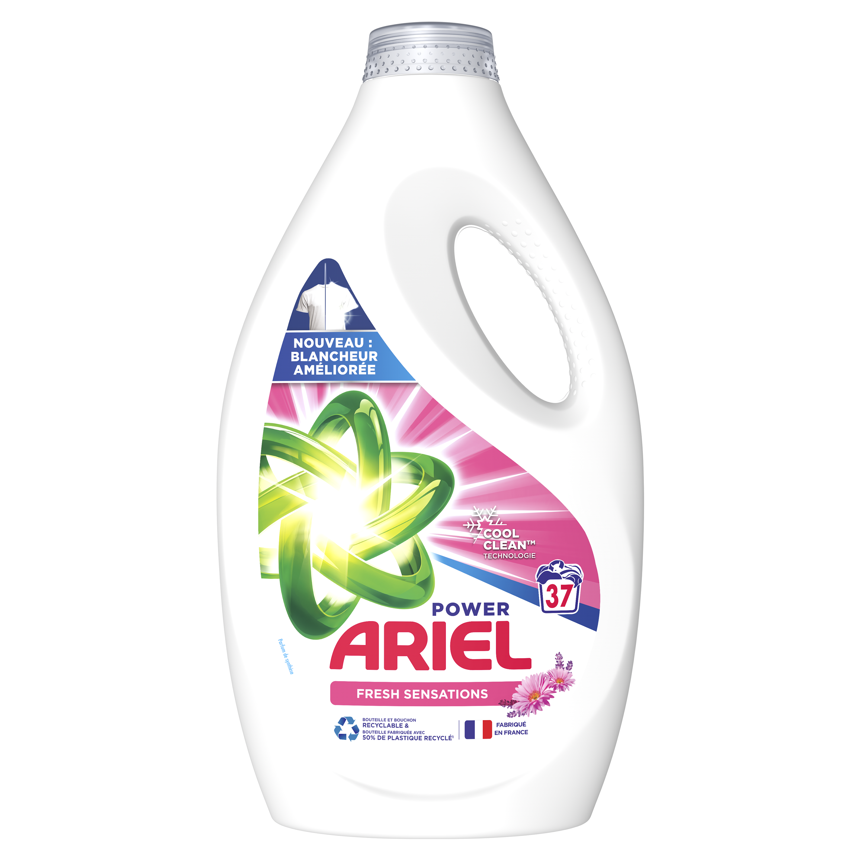 ARIEL Lessive liquide plus ultra détachant 41 lavages 2,255l pas cher 