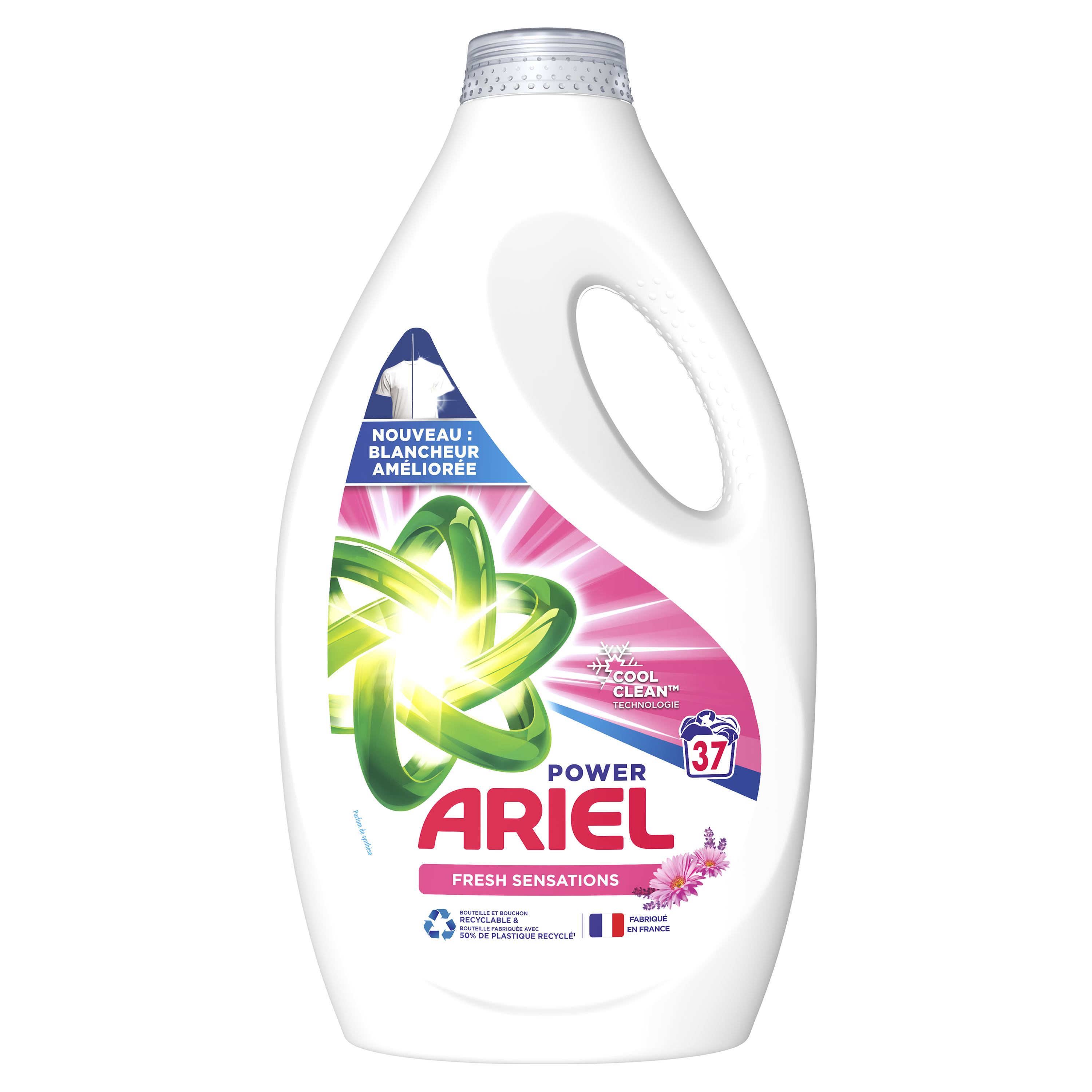 ARIEL Power Lessive liquide fresh sensations 37 lavages 1.85l pas