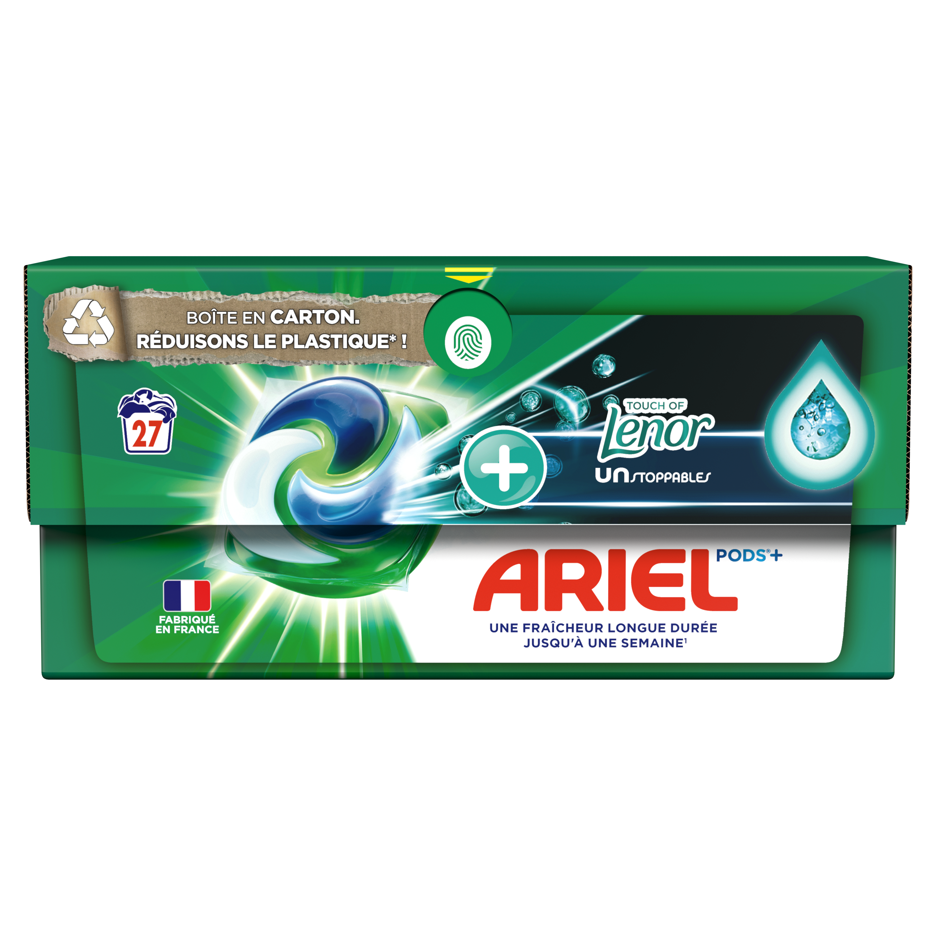 ARIEL PODS + LENOR ALL IN 1 27 DOSE 677. – SARL VADEQ