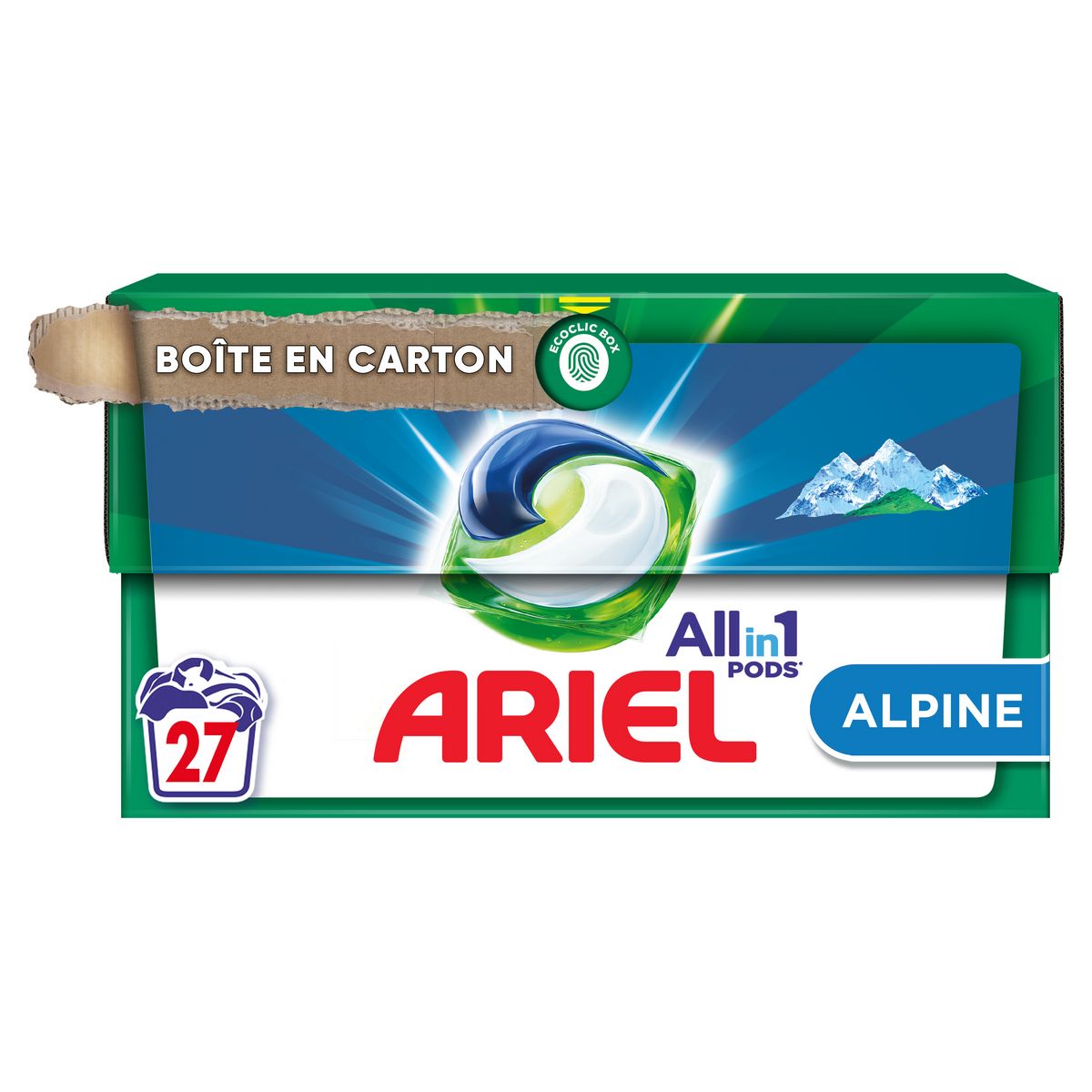 ARIEL Pods lessive capsules tout en 1 original 20 capsules pas cher 