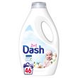 DASH Lessive liquide 2 en 1 coton et fleur de tiaré peaux sensibles 46 lavages 2.3l