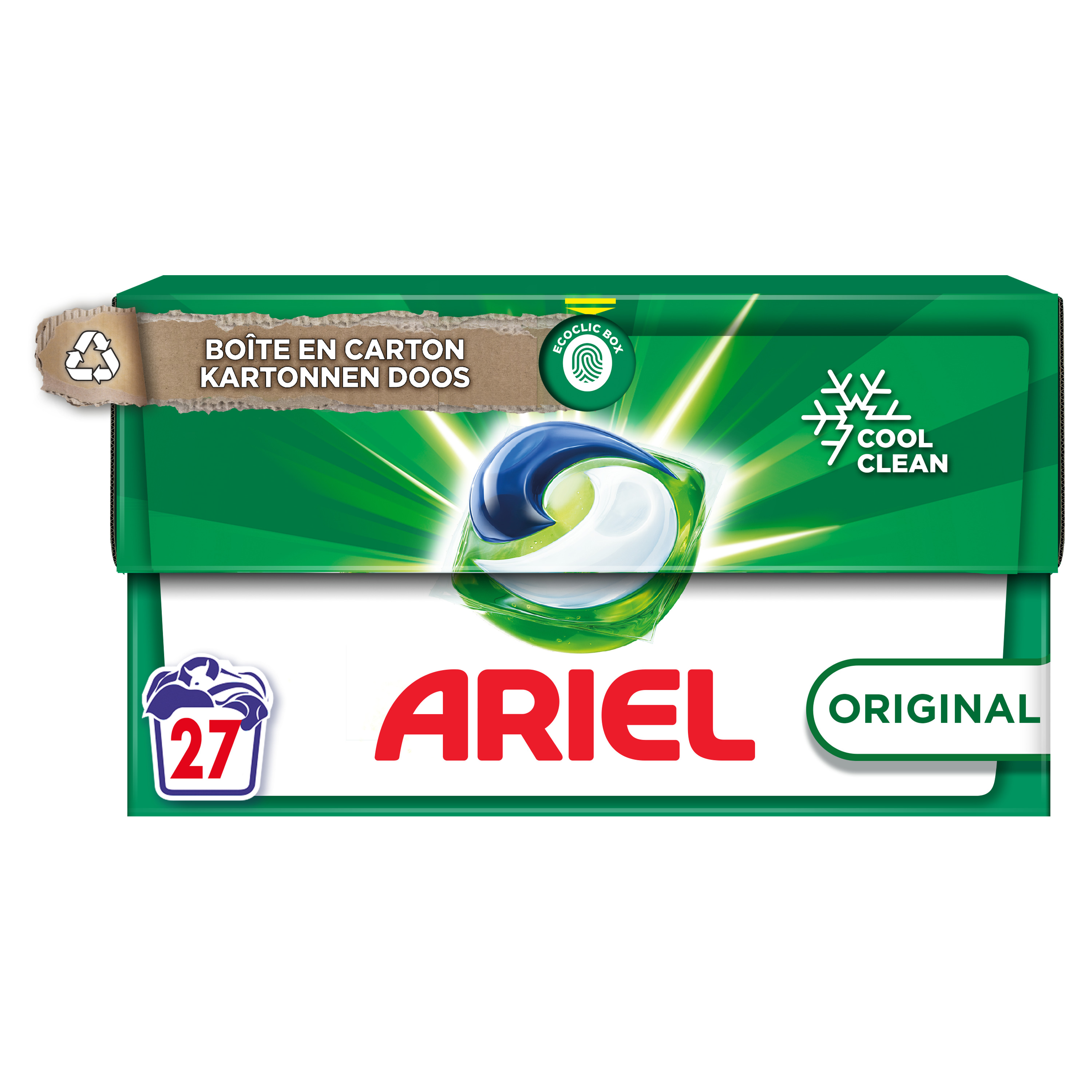 Ariel La Lessive Pods 3 En 1 Color 40 Vert