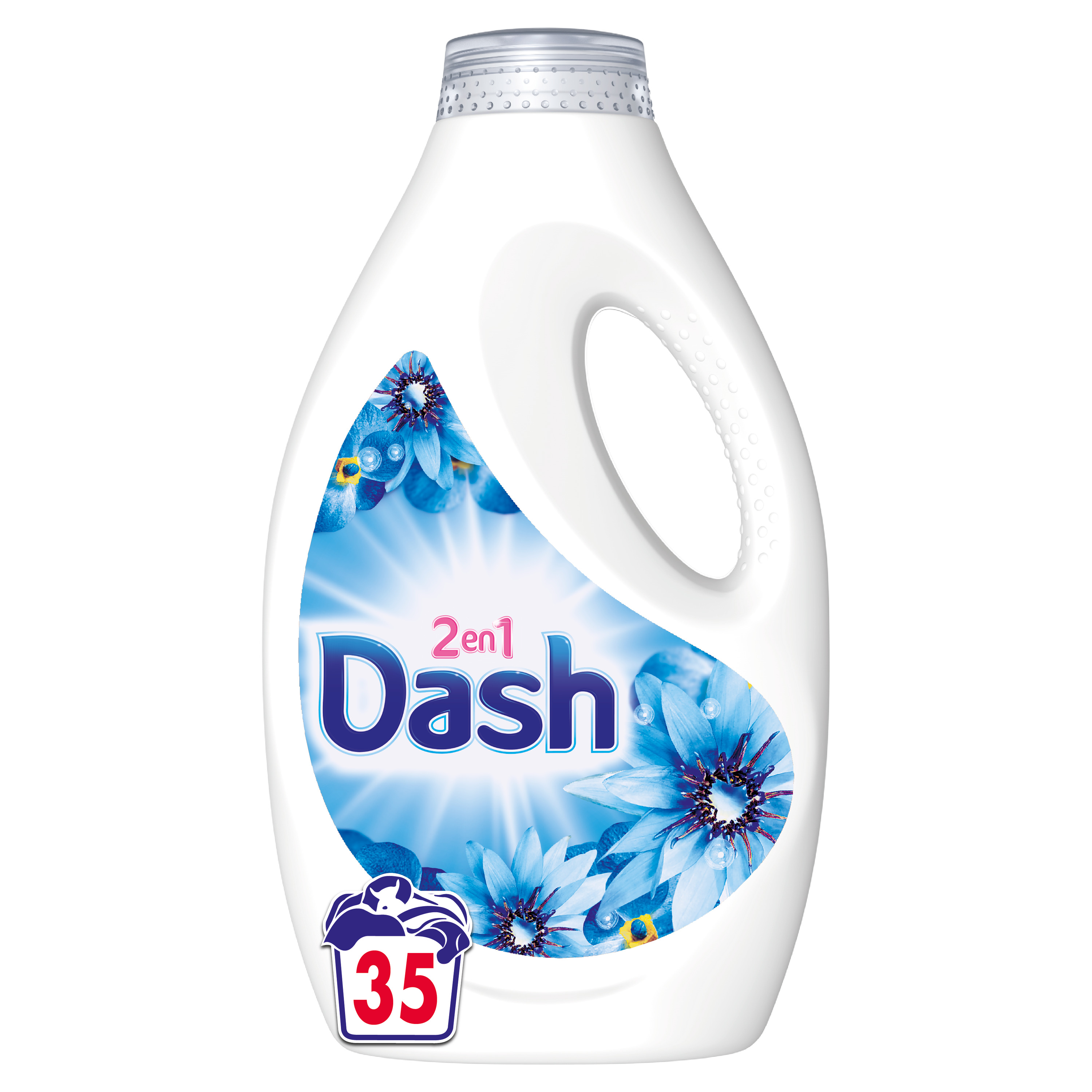 DASH Lessive liquide 2 en 1 envolée d'air 70 lavages 2x1.75l pas