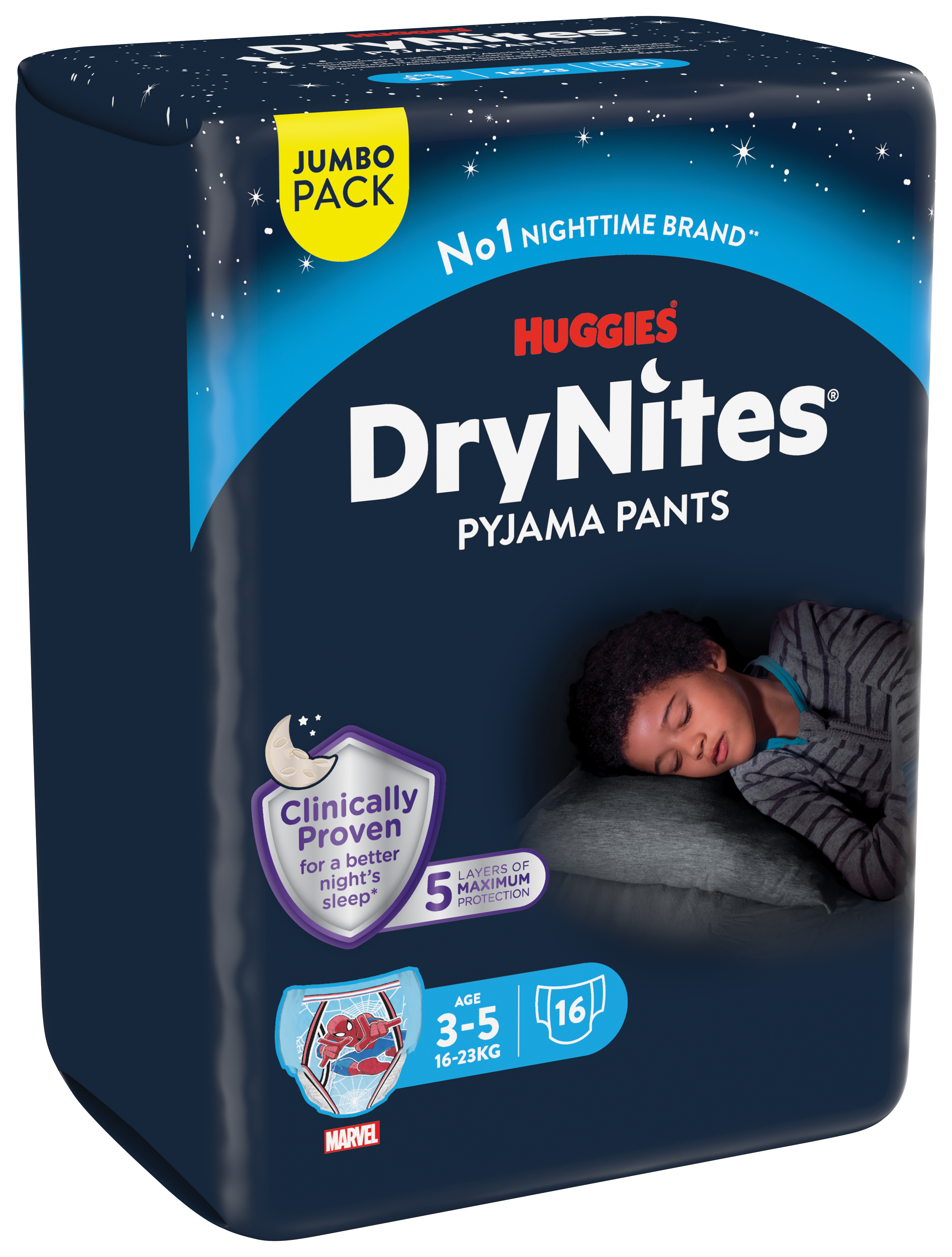 Culottes absorbantes HUGGIES Dry Nites Garçon 8-…