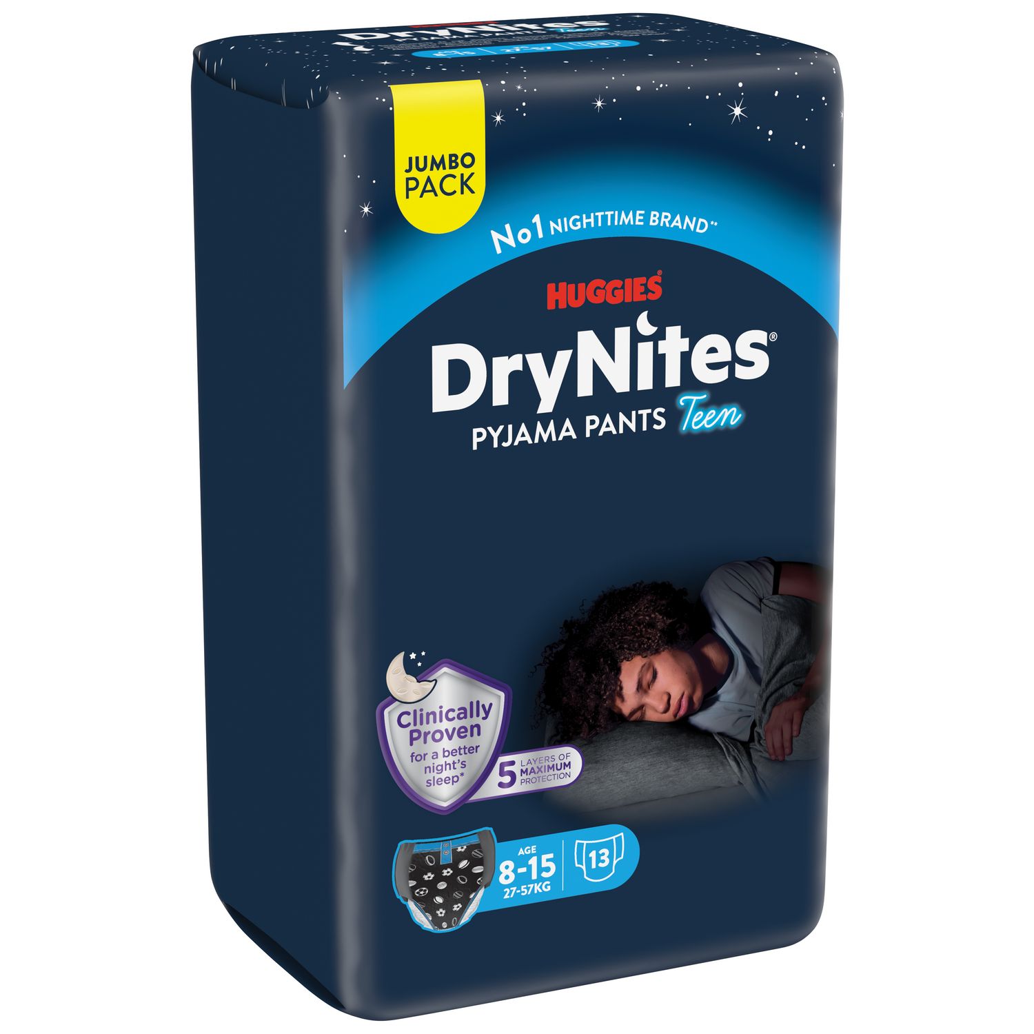 Huggies Drynites 8-15 ans Garçon (27-57kg) - Sous-Vêtements de Nuit  Absorbants & Alèses absorbantes jetables pour lit simple (88 x 78 cm), Pour