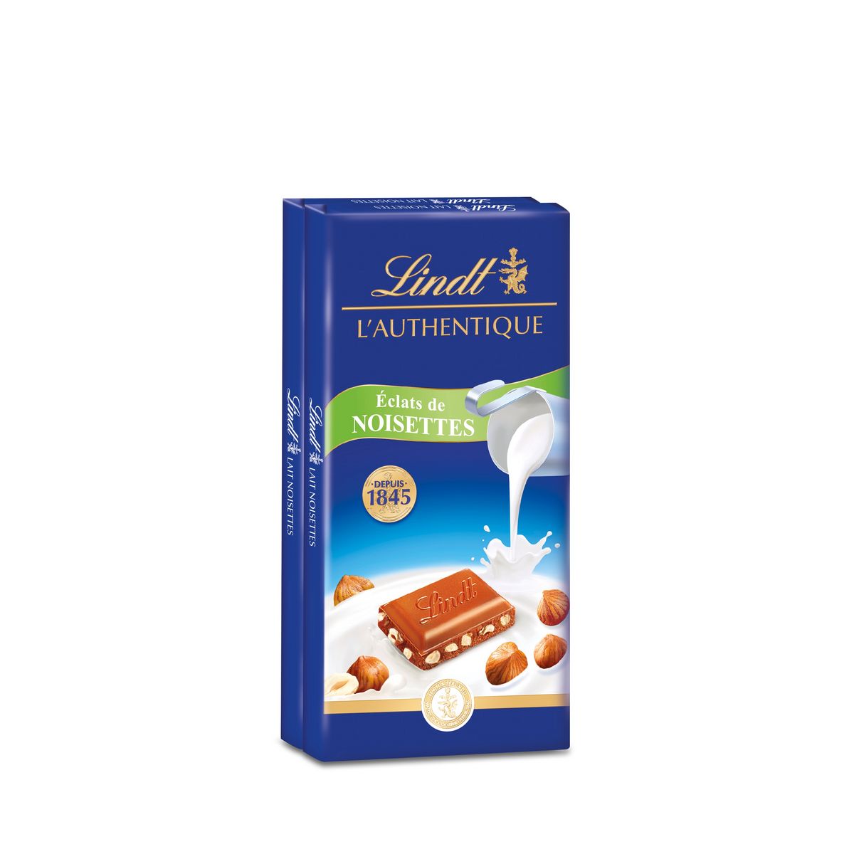 LINDT Maître chocolatier tablette de chocolat au lait noisettes 2