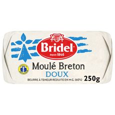 BRIDEL Beurre allégé doux moulé 60% MG 250g