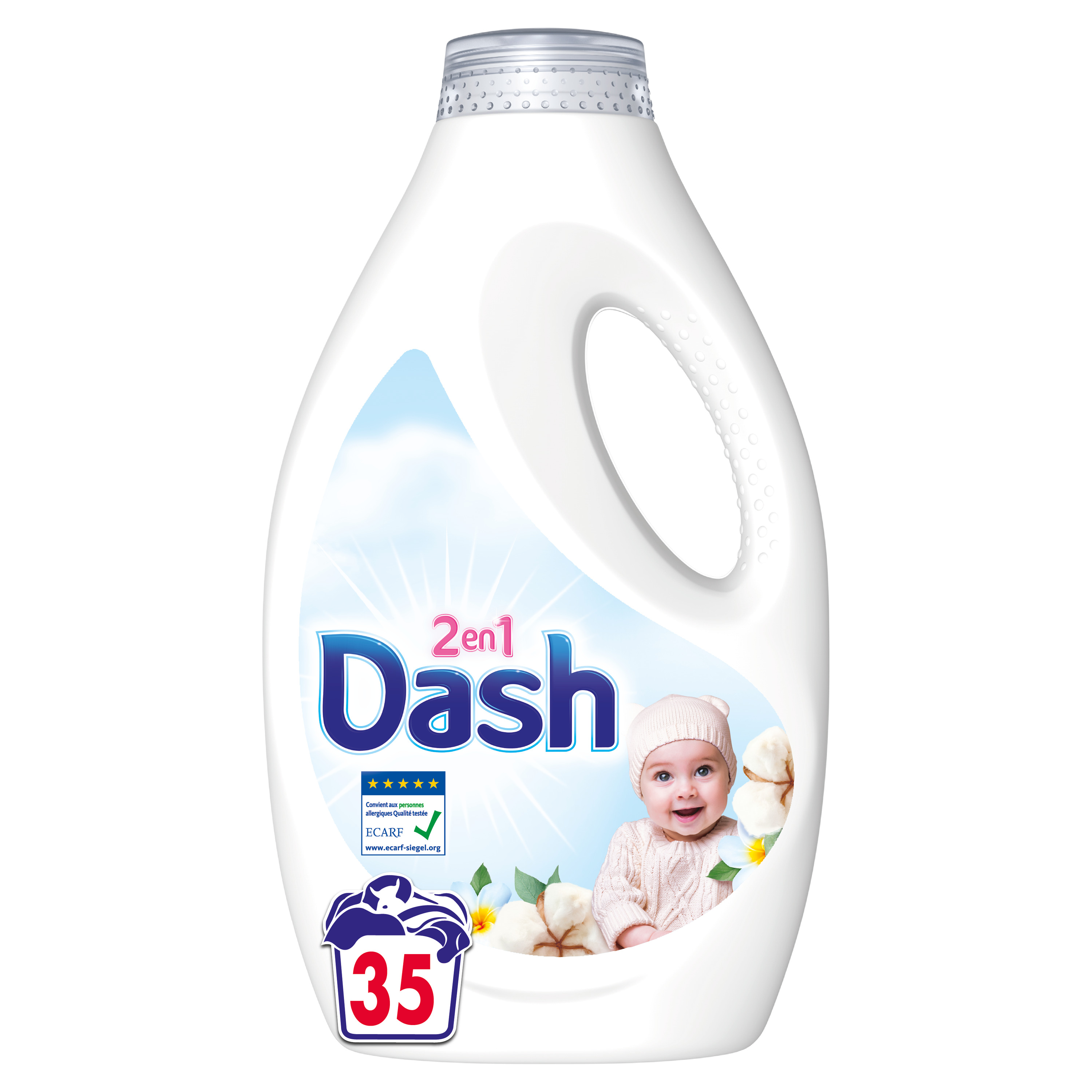 Dash Lessive Liquide, Pour Le Ligne Blanc Et Couleur, 85 Doses, Flacon