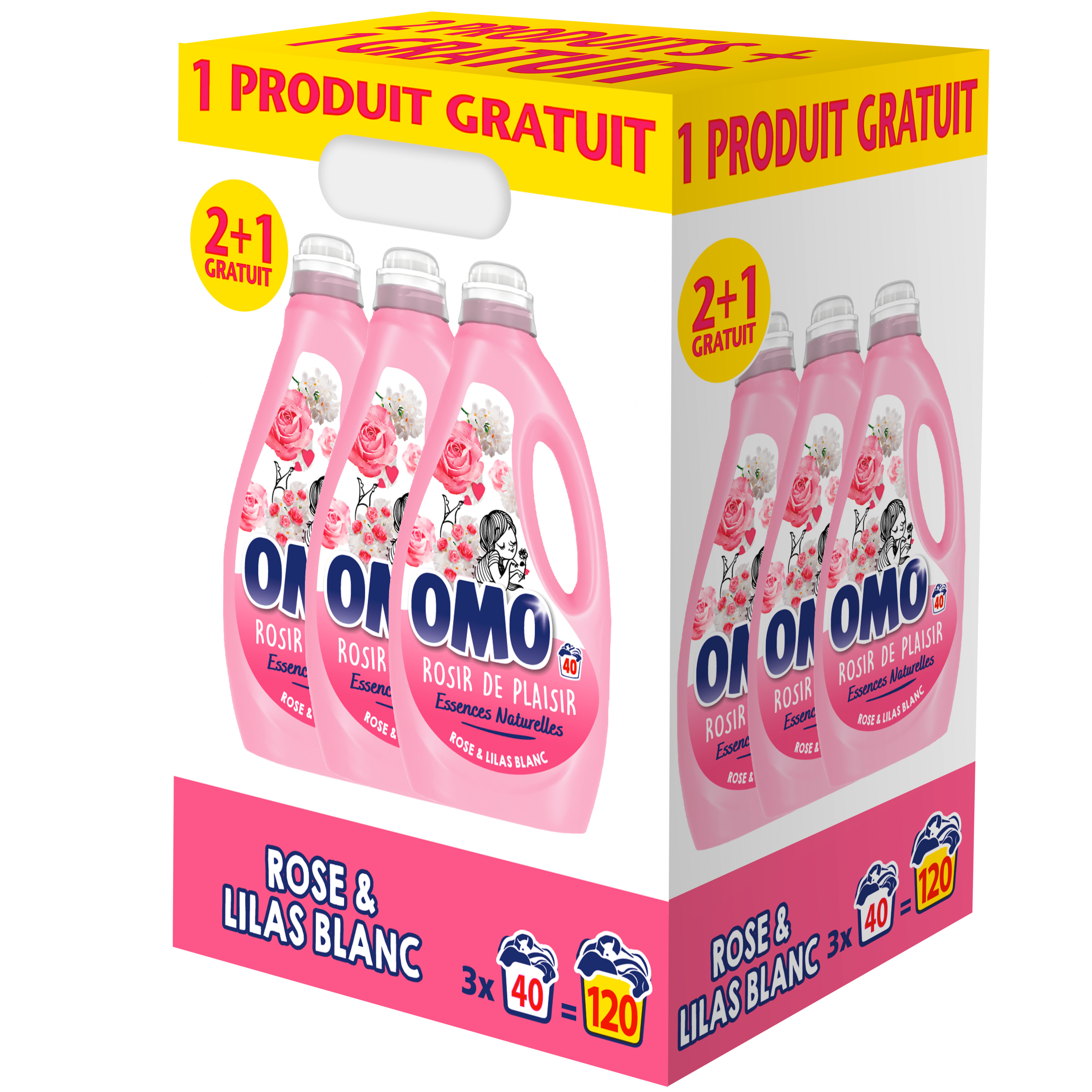 Omo Lessive Liquide en Capsules 3 en 1 Monoï - L…