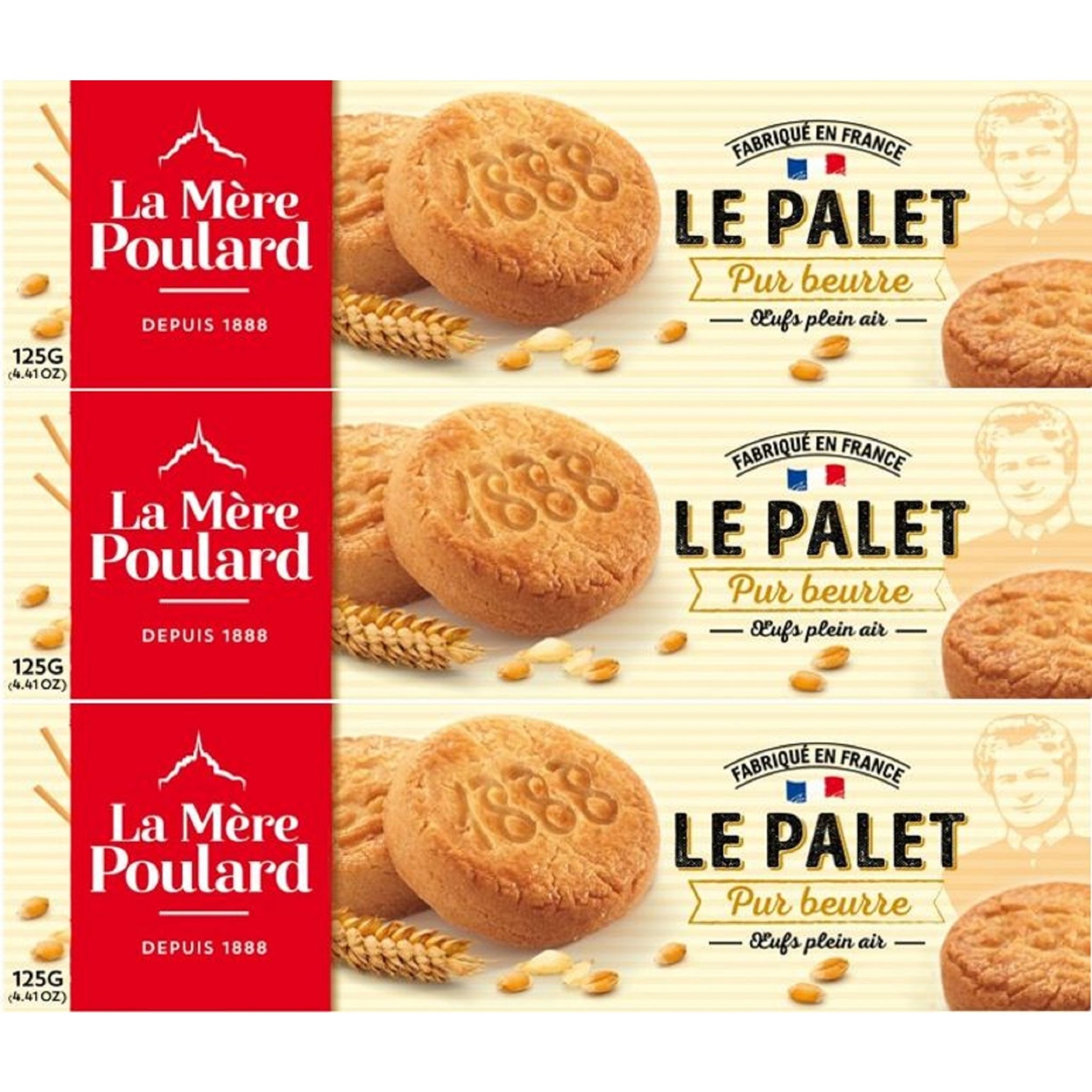 Auchan palets bretons pur beurre 125g