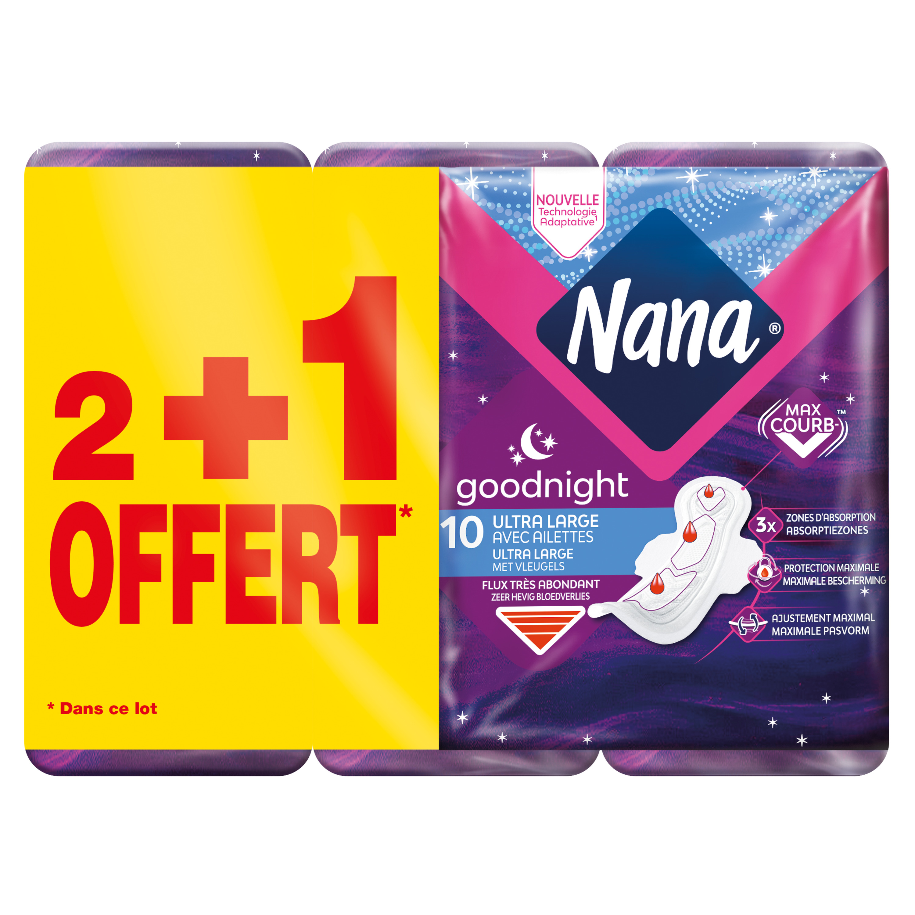 Grossiste Serviettes Hygiéniques Good Night Maxi X12 - NANA