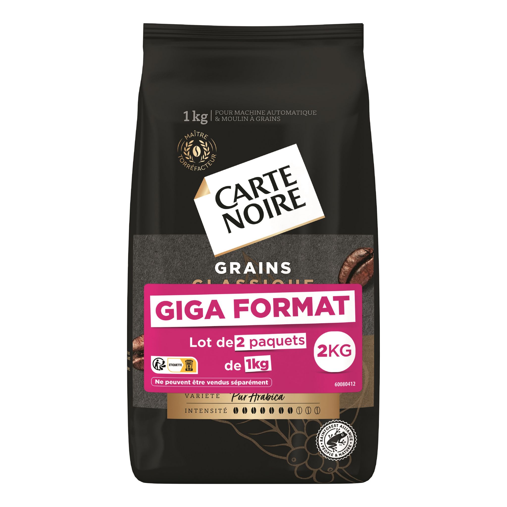 Carte Noire Classique Grains, Café en Grain Pur Arabica, Arôme intense et  unique, Paquet de 1kg : : Epicerie