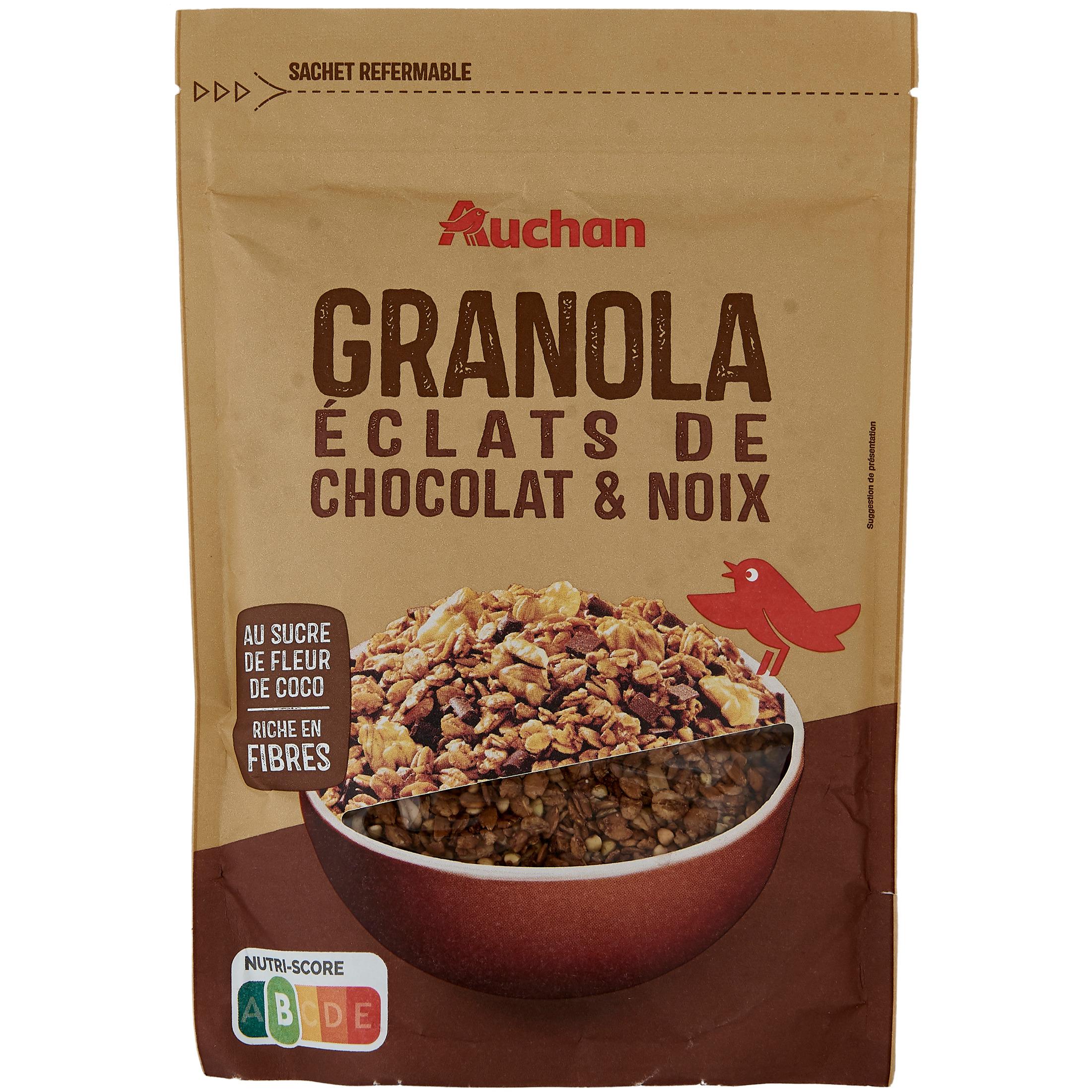 AUCHAN Muesli croustillant au chocolat au lait 450g pas cher 