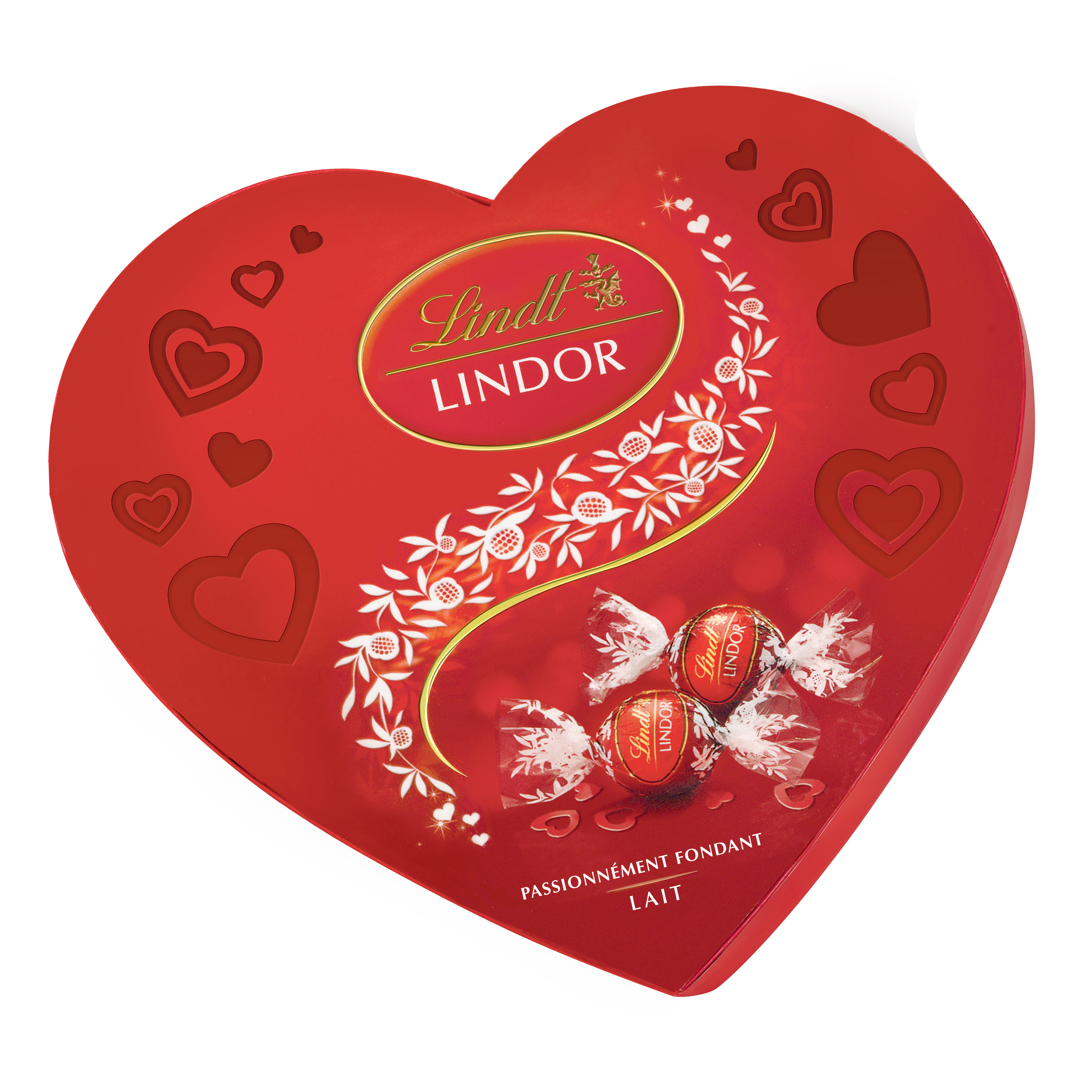 LINDT Lindor bouchées de chocolat aux cœurs blanc et lait 337g pas cher 