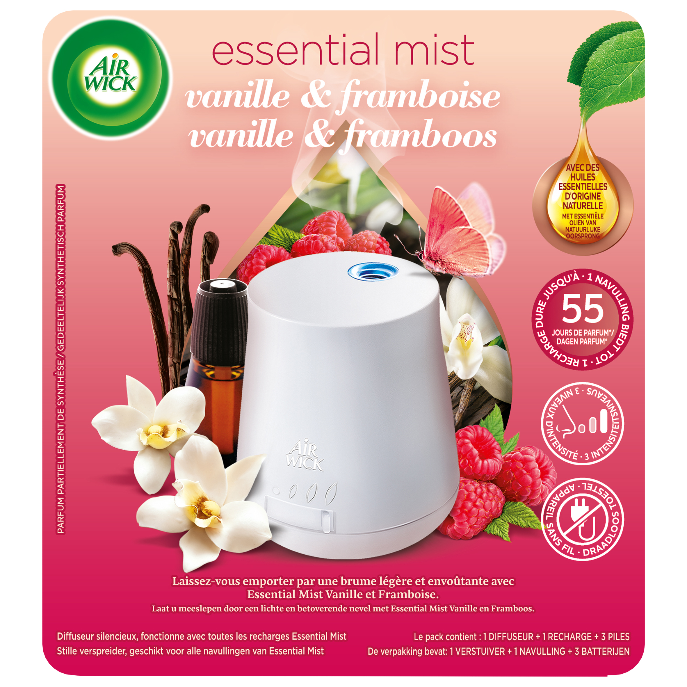 DÉSODORISANT AIR WICK FRESHMATIC BOIS DE SANTAL ET VANILLE