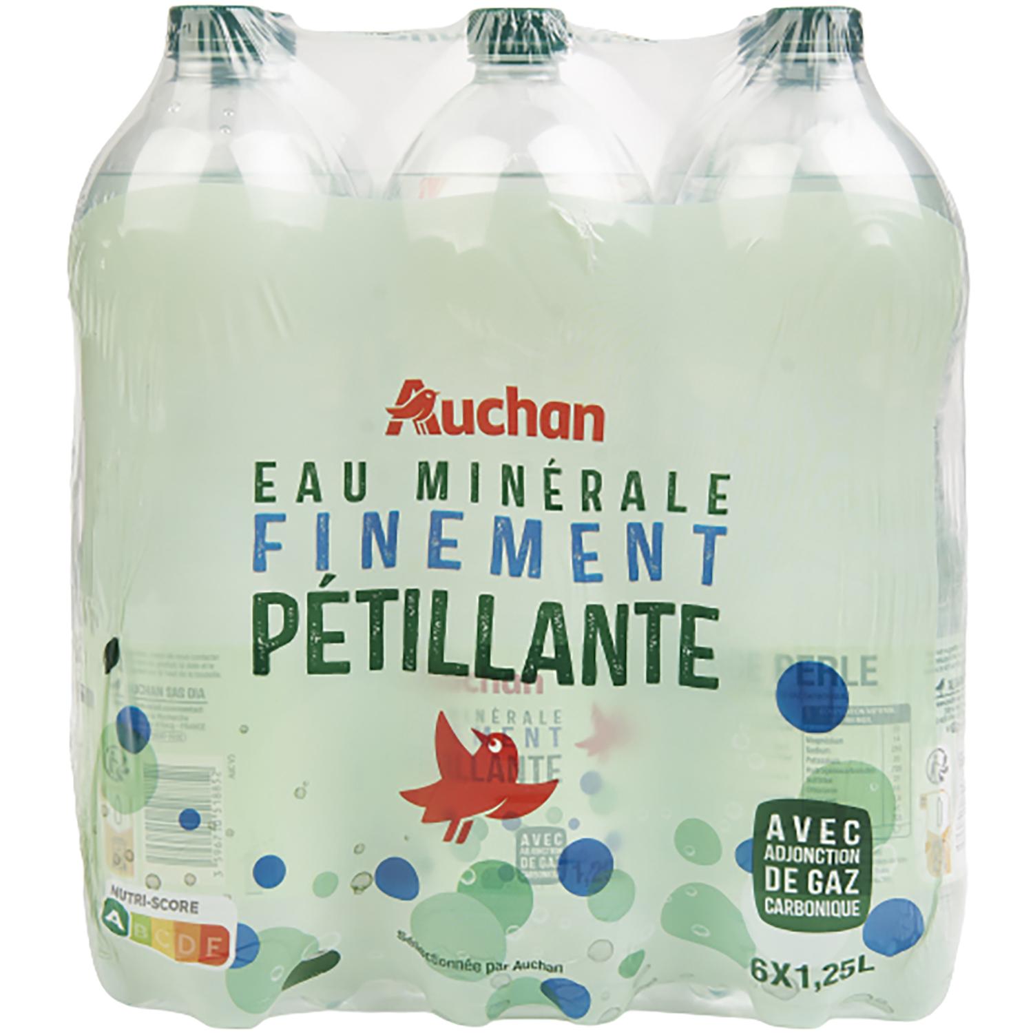 AUCHAN Eau minérale naturelle source Orée du bois 6x1,5l pas cher 