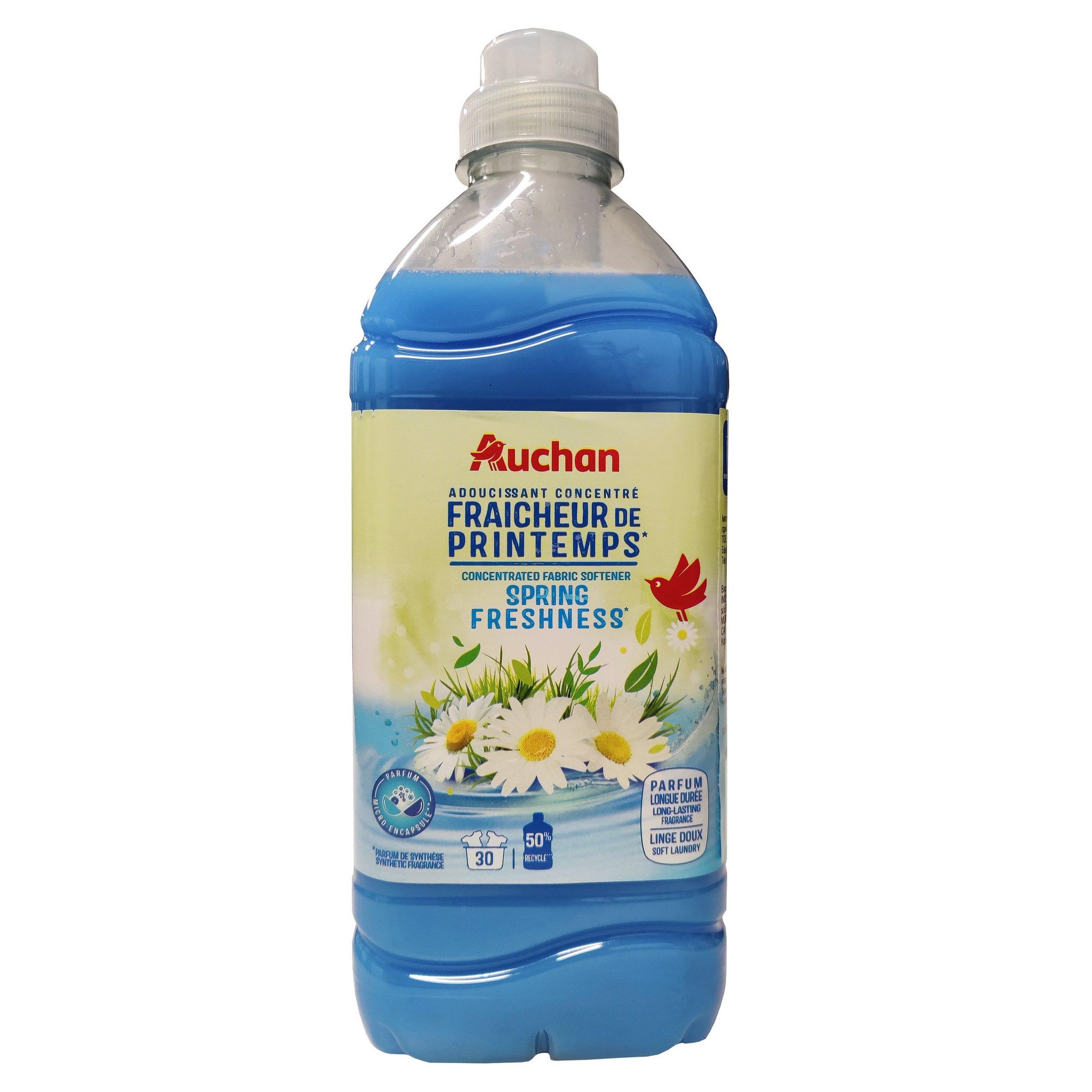 AUCHAN Adoucissant liquide concentré fraîcheur de printemps 30