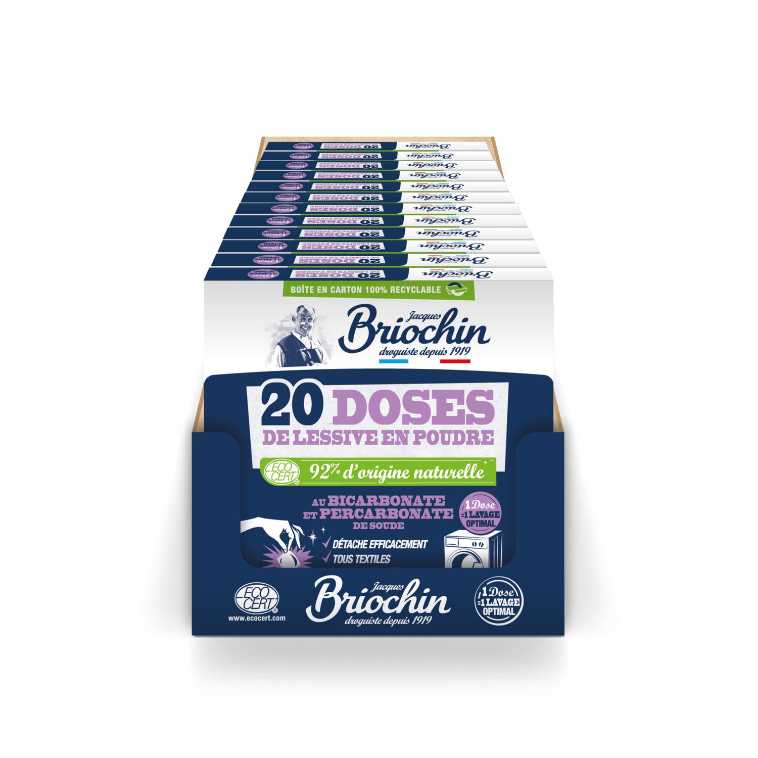 AUCHAN Lessive capsules ecolabel à l'aloé vera 20 capsules 0.528kg pas cher  