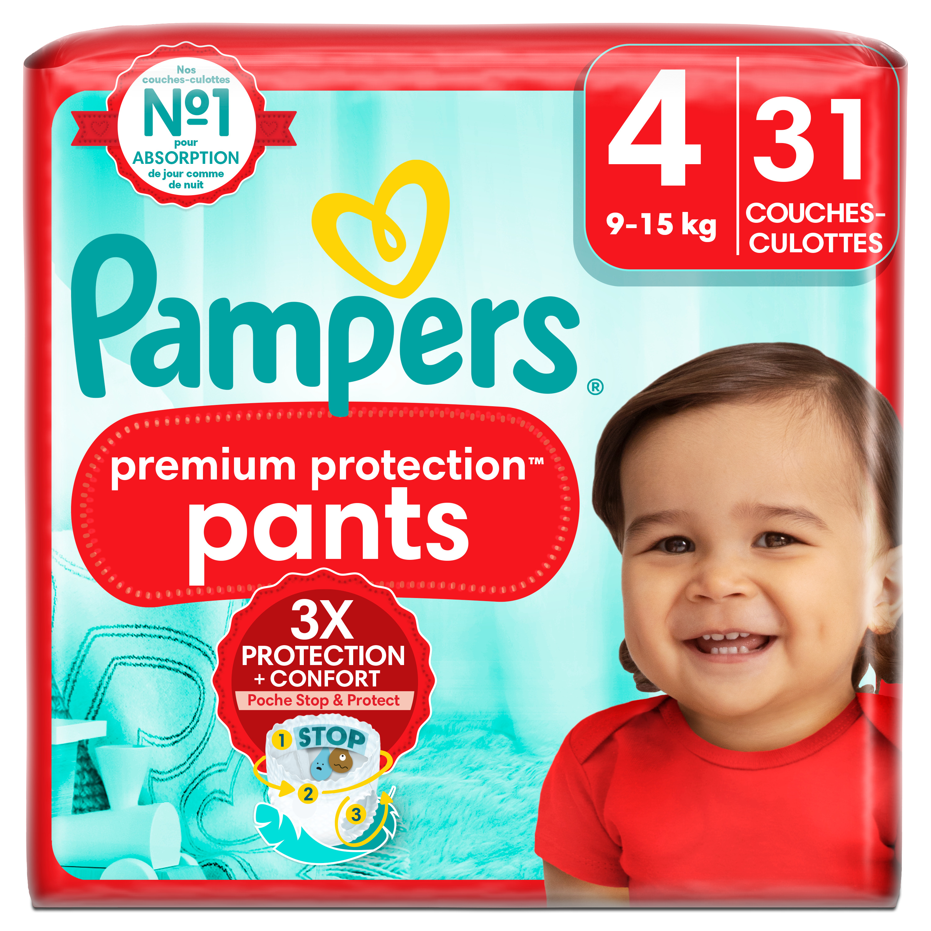 Promotion Pampers Harmonie Pants Couches T4 9 - 14kg, 32 couches