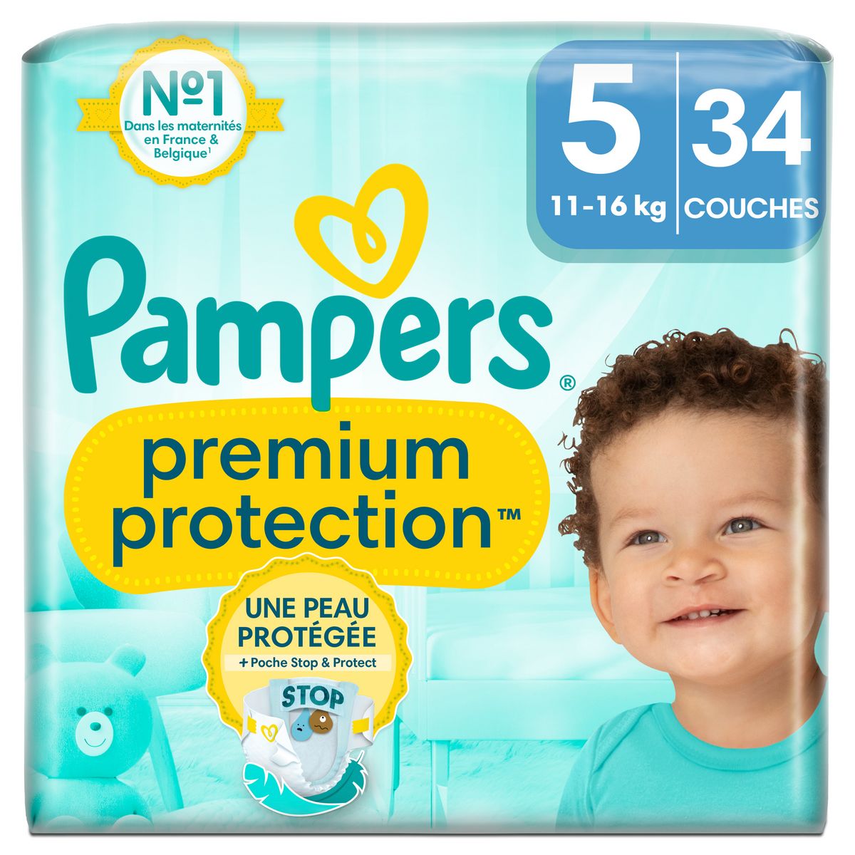 Pampers - Couches Pampers Premium Care Taille 5 (Junior), 11-16 kg