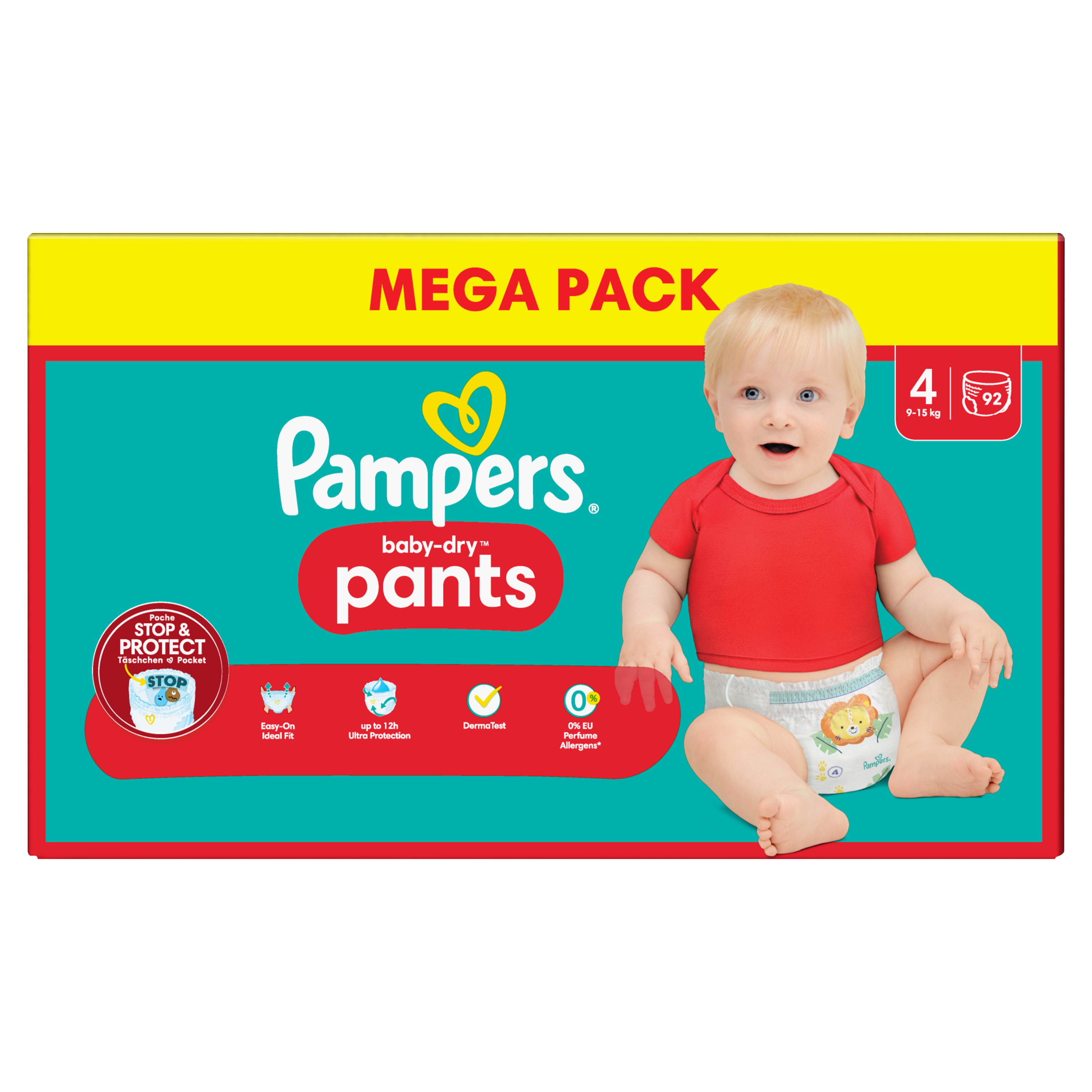 Pampers - Bébé Dry Pants - Taille 8 - Mega Pack - 36 couches-culottes