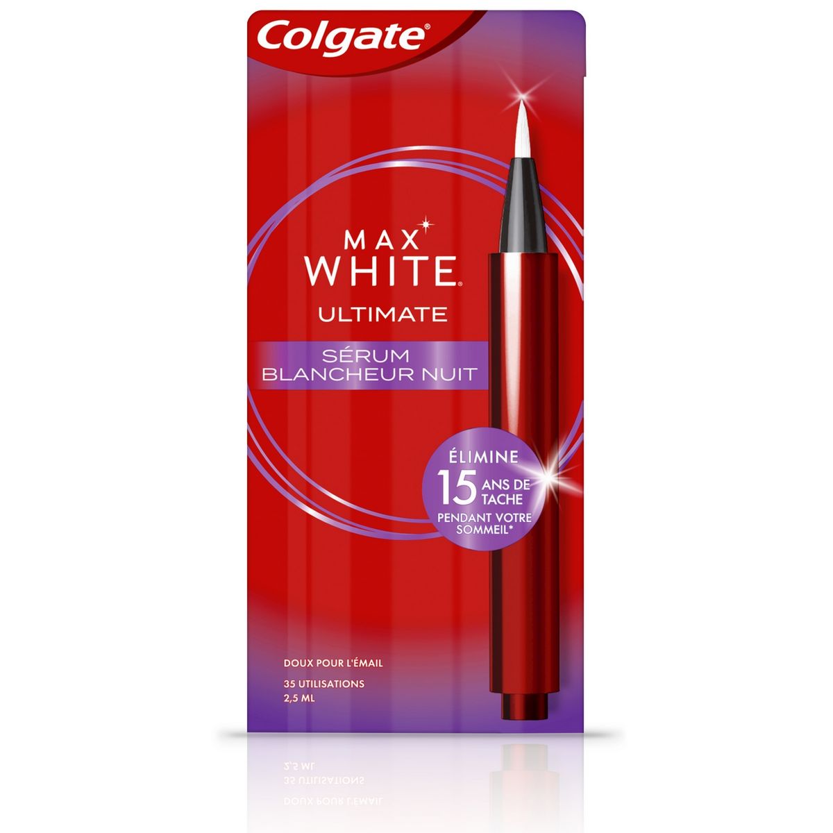 COLGATE Max White Ultimate Sérum blancheur nuit 35 utilisations 2.5ml