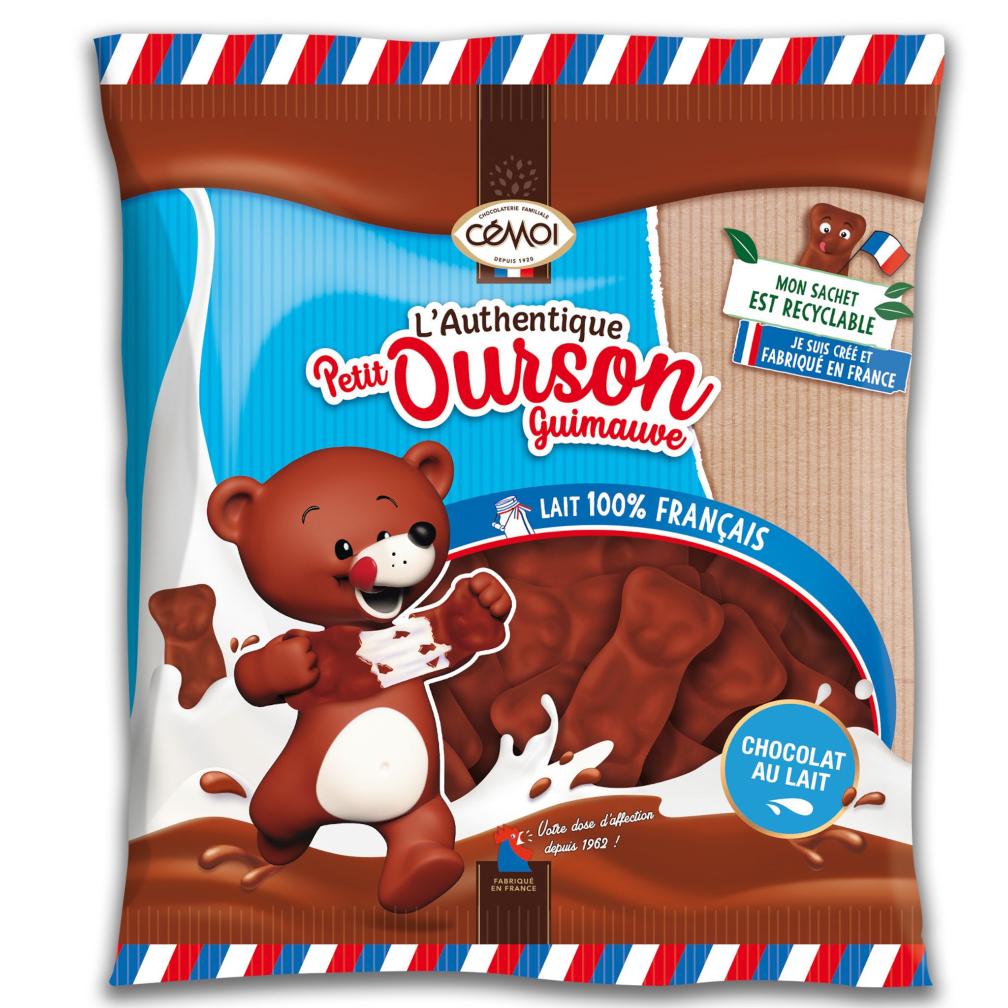 OURSON dit NOUNOURS GUIMAUVE CHOCOLAT AU LAIT-Chocolats