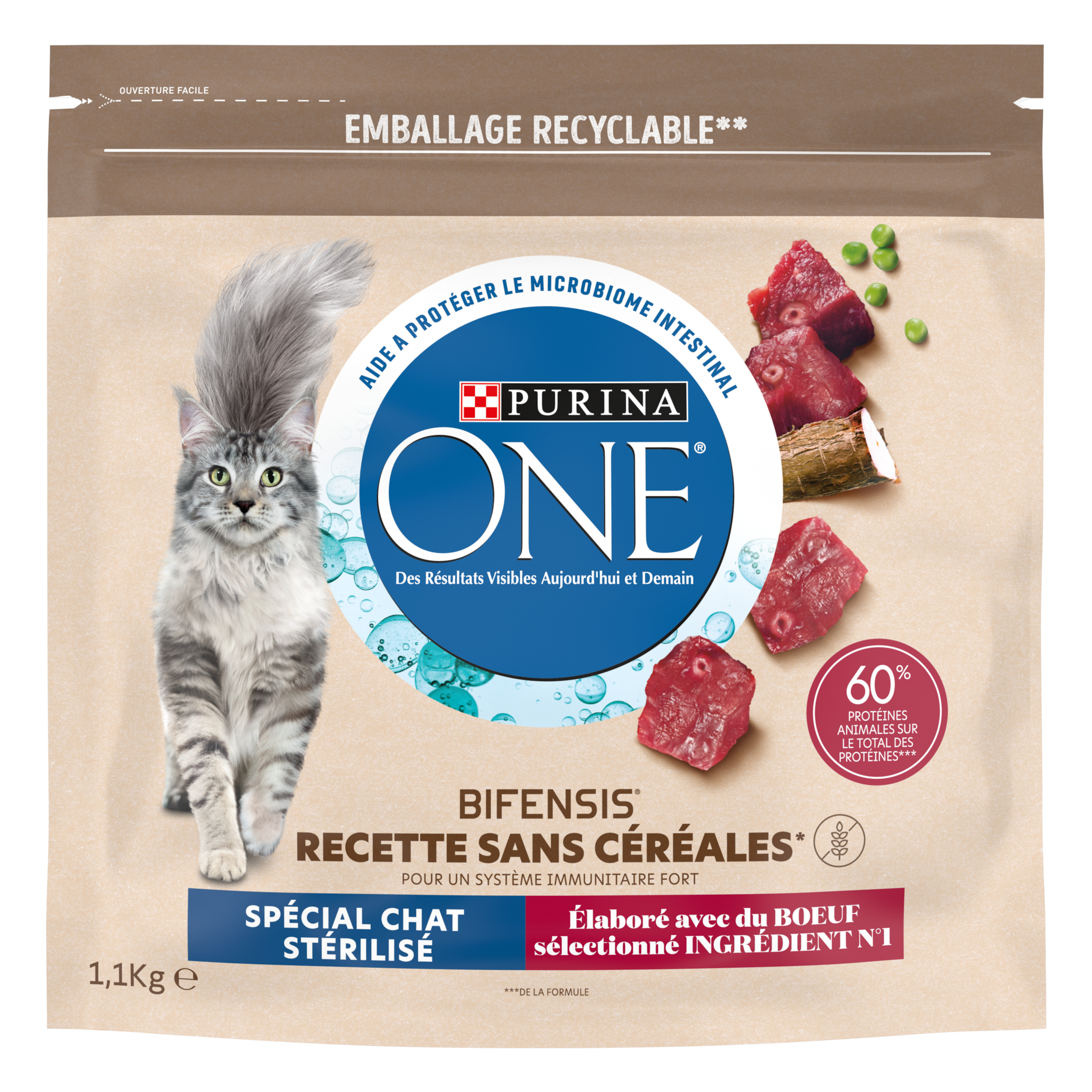 Achat Promotion Purina One Croquettes au boeuf spécial chat stérilisé