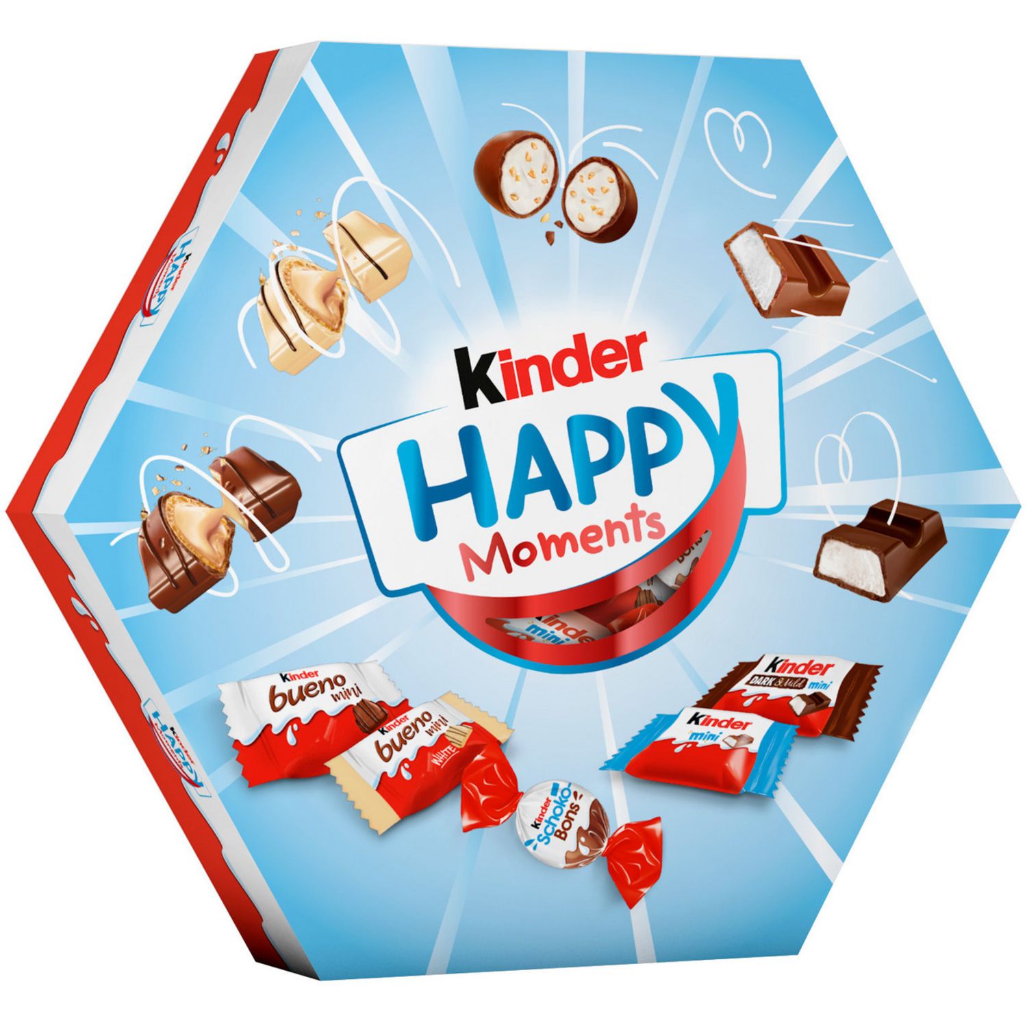 KINDER Happy Moments assortiment de chocolats 191g pas cher