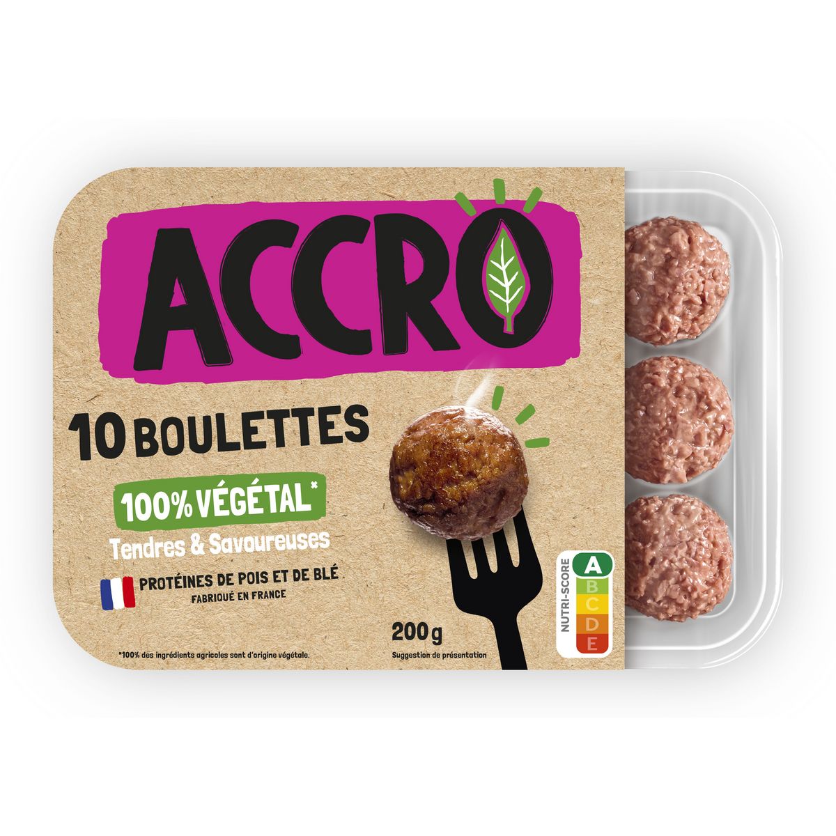 ACCRO Boulettes végétales 10 pièces 200g