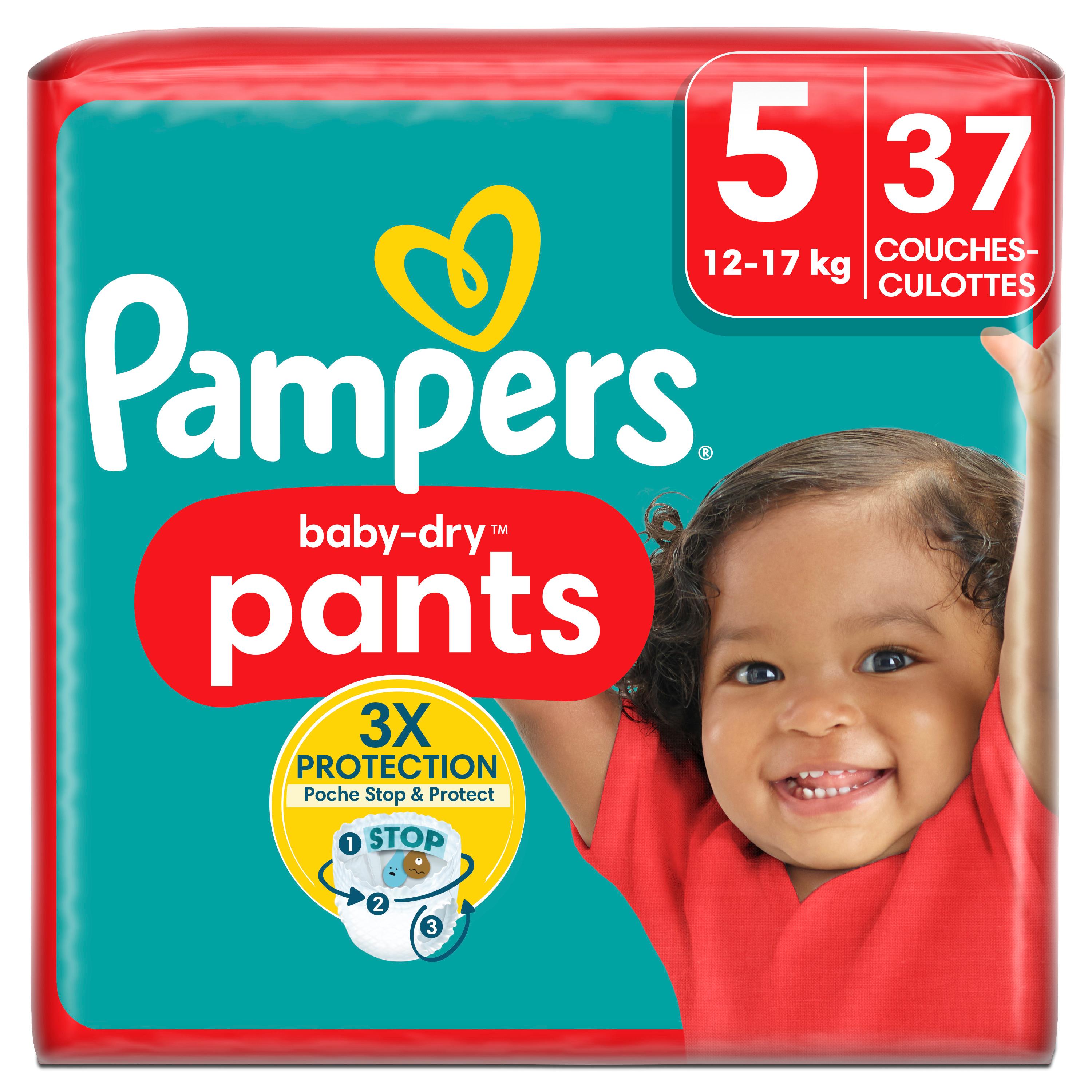 PAMPERS Baby-dry pants couches taille 5 (12-17kg) 37 couches