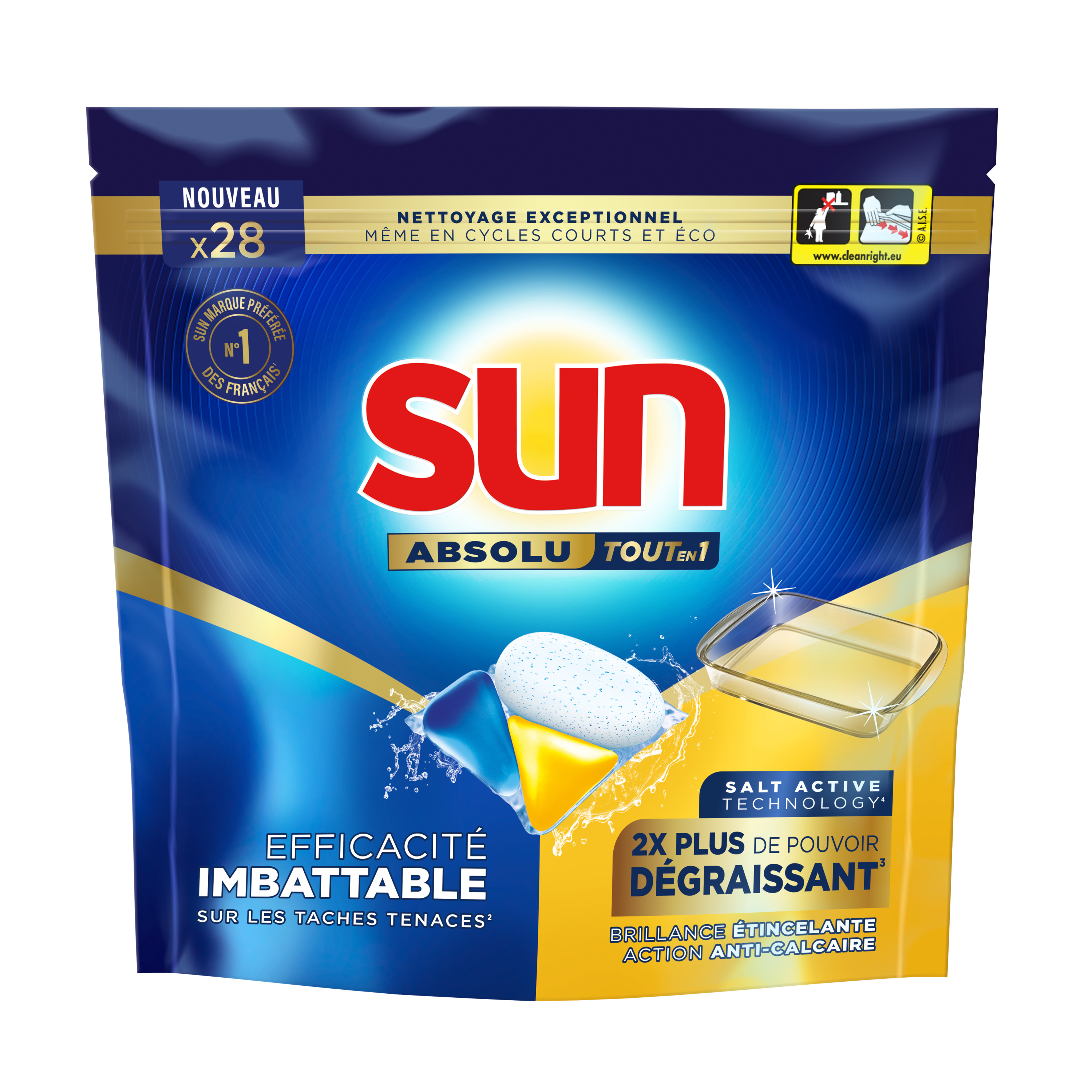 Sel régénérant pour lave-vaisselle SUN 4x1KG