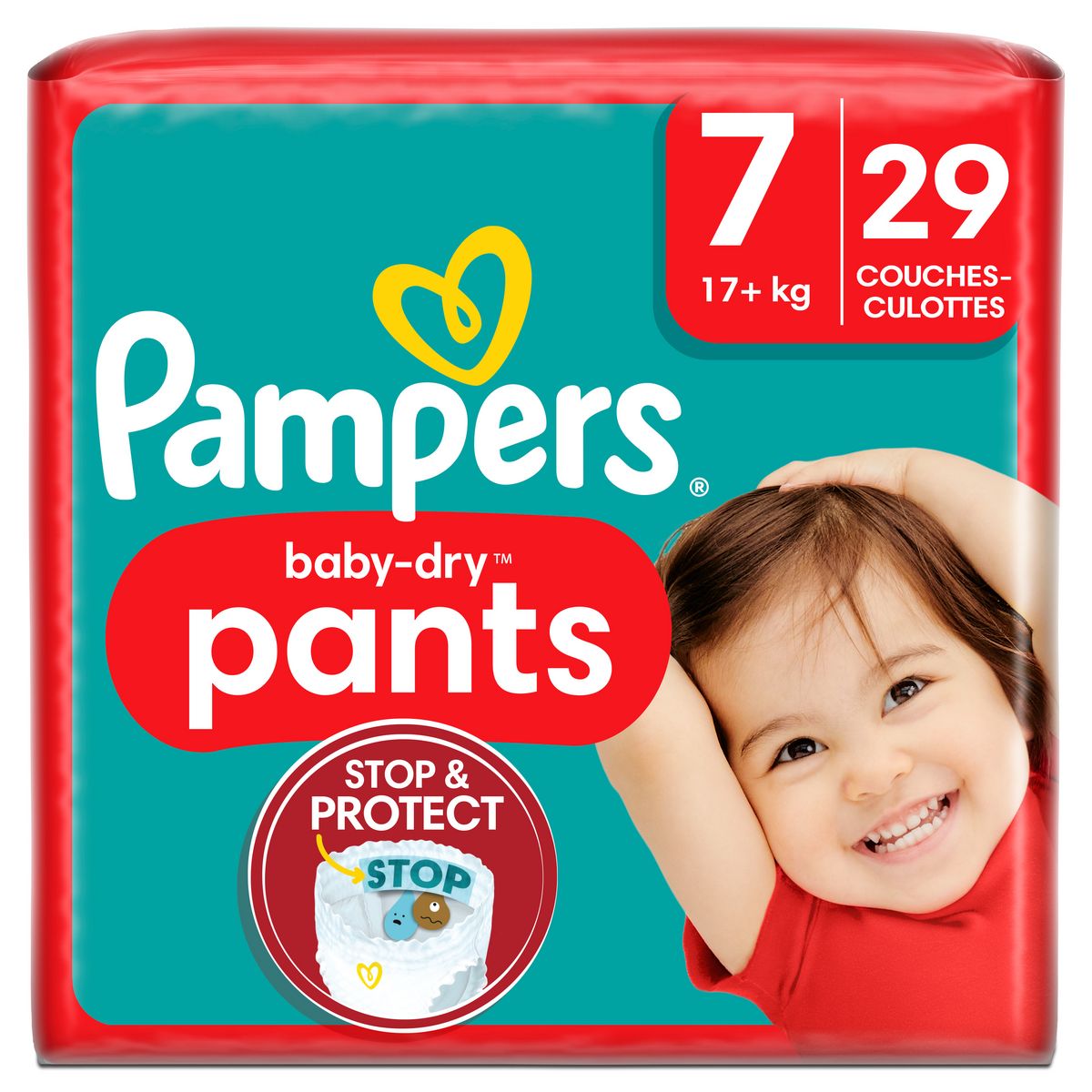 PAMPERS Nappy Pants couches-culottes taille 5 (12-17kg) 30 couches pas cher  