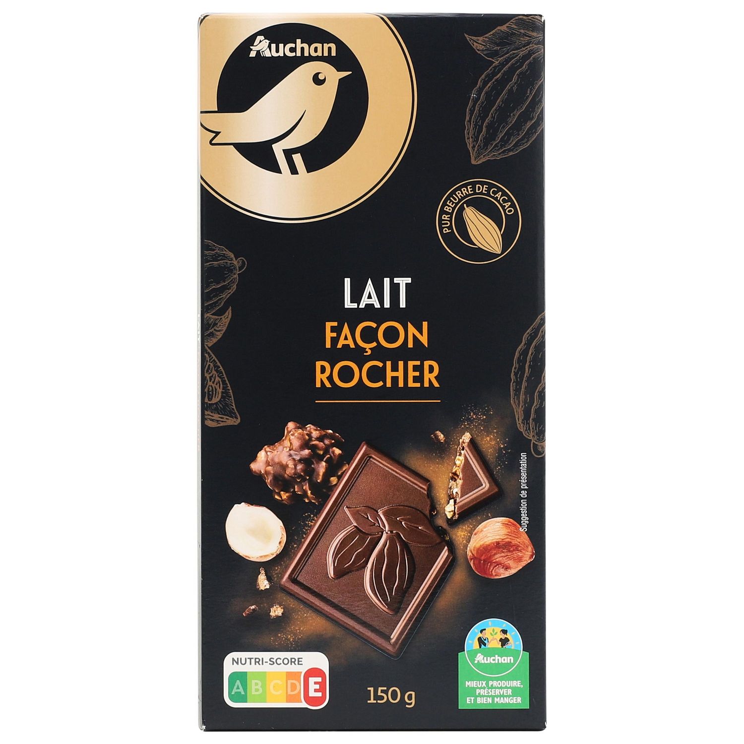 Rocher au chocolat artisanal | Maître chocolatier Diot Enrobage Enrobage  lait