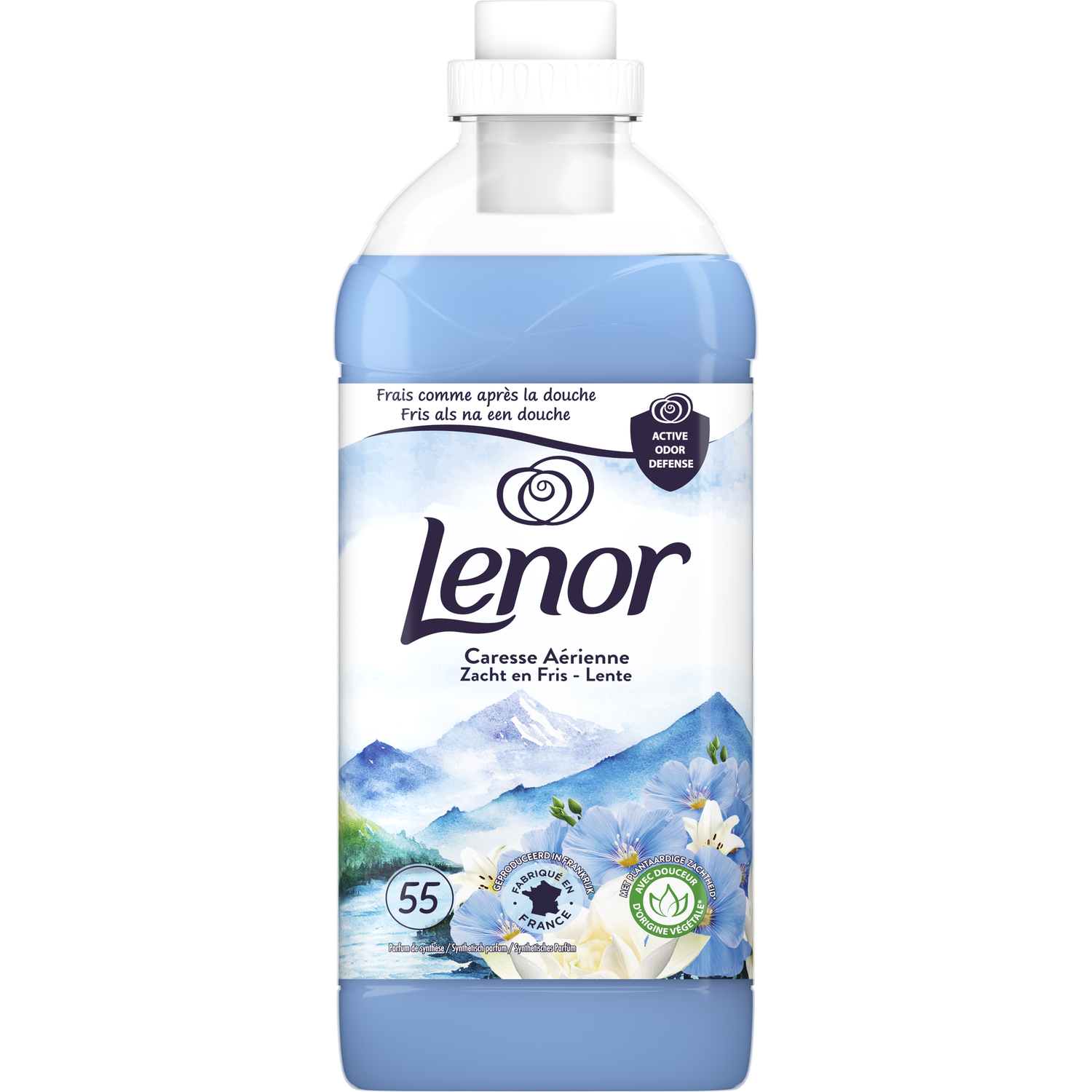 LENOR Adoucissant liquide caresse aérienne 55 lavages 1.155l pas cher 