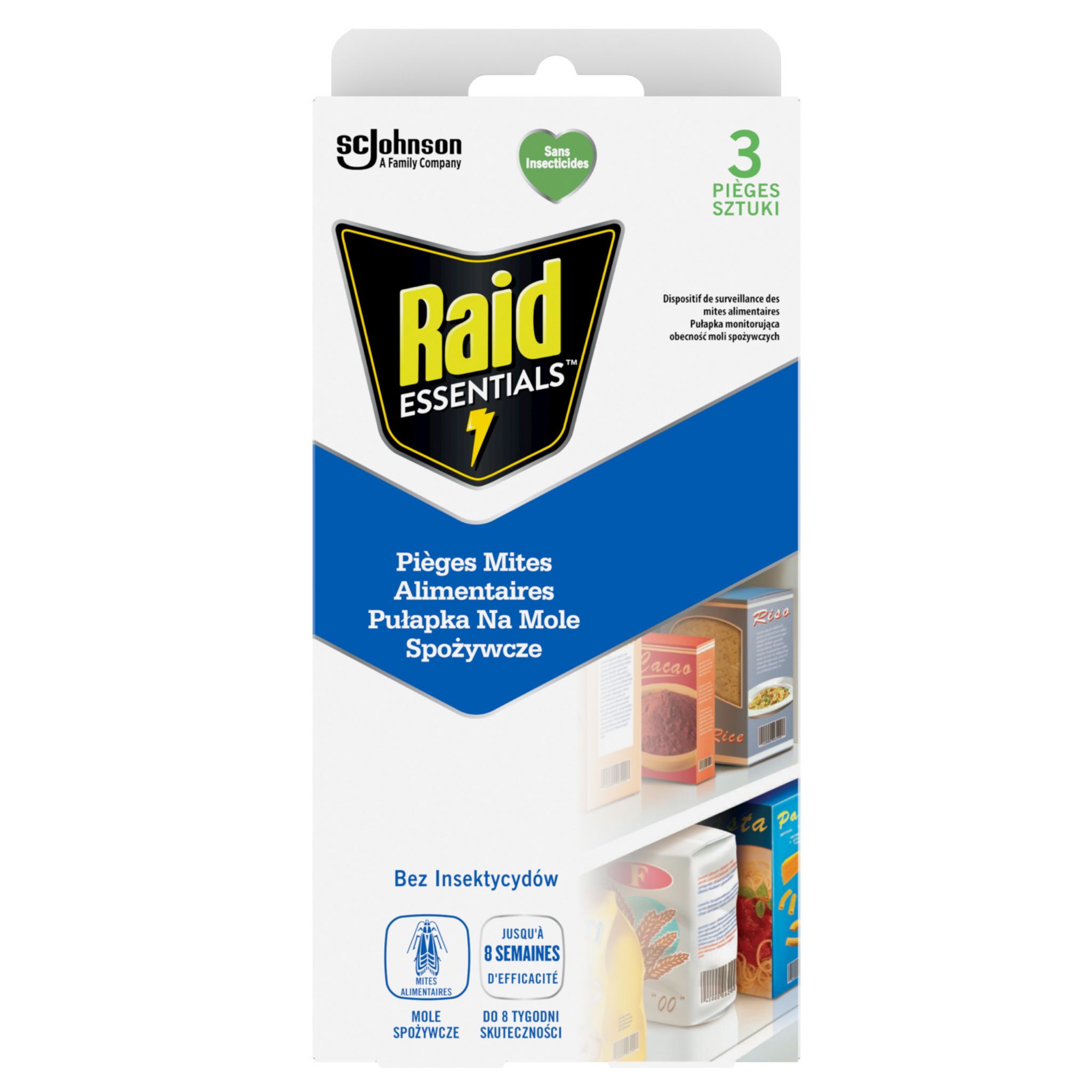 RAID Pièges anti-mites alimentaires efficace 3x8semaines 3 pièges pas cher  