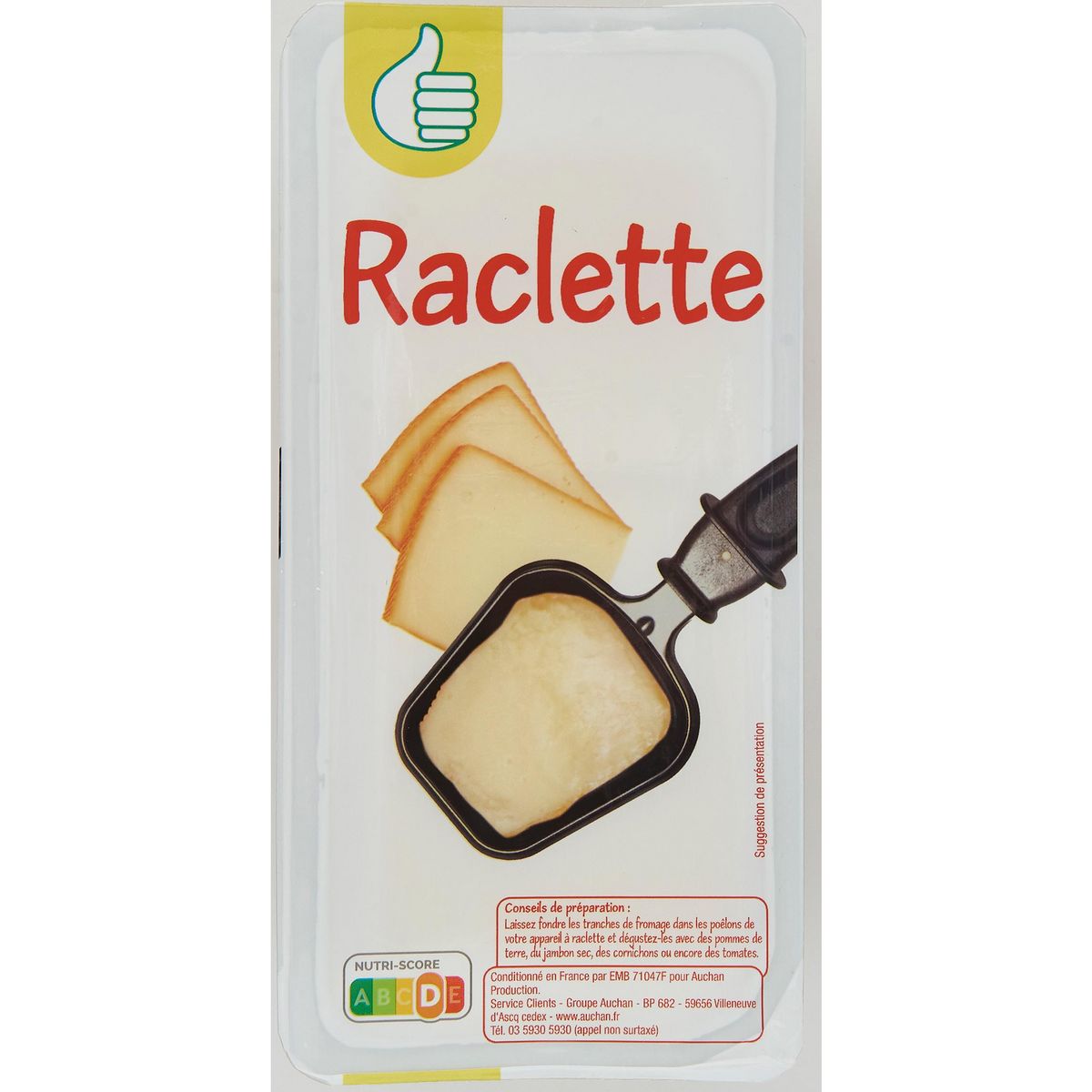 POUCE Fromage à raclette 400g pas cher 