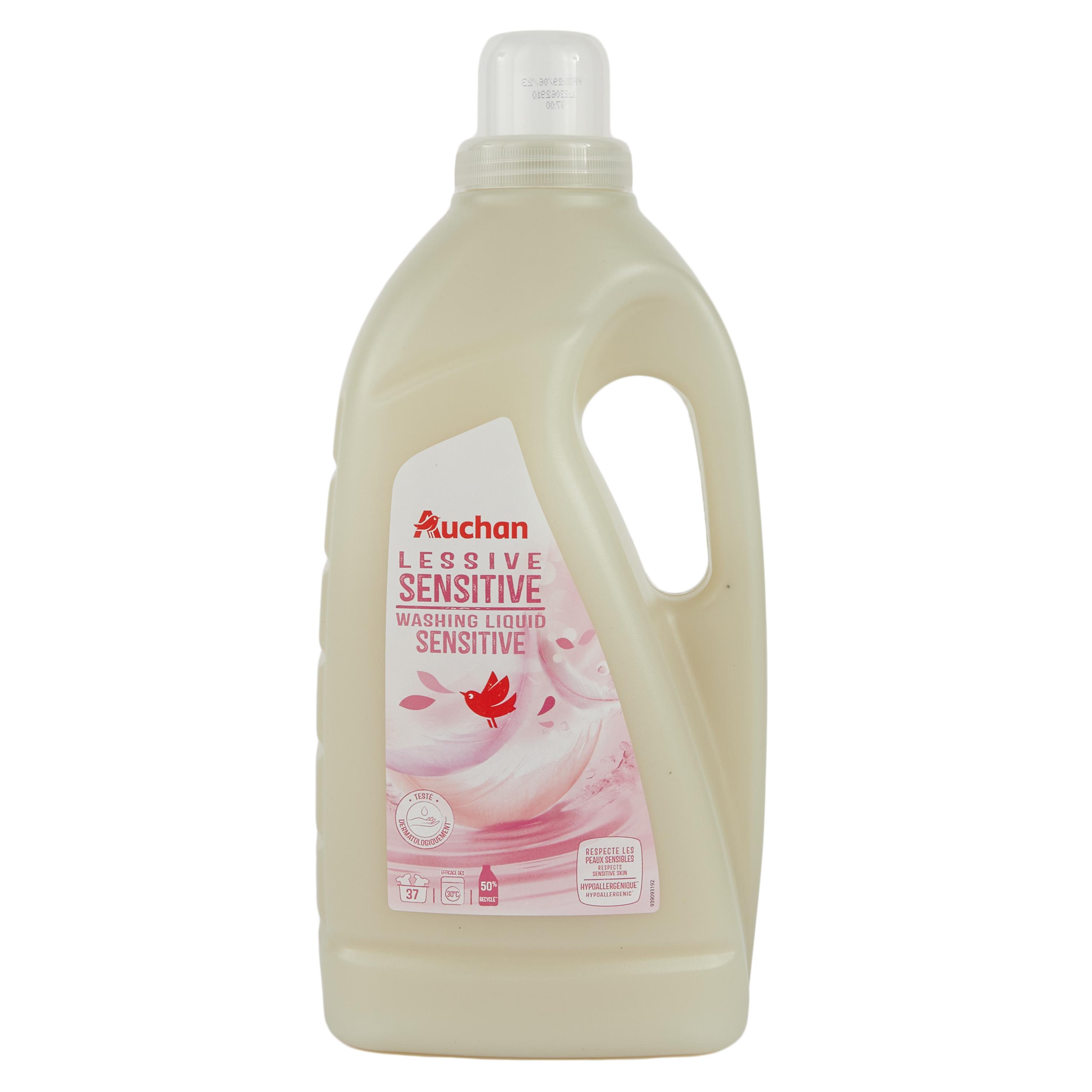 AUCHAN Lessive liquide expert fraîcheur 37 lavages 2l pas cher 